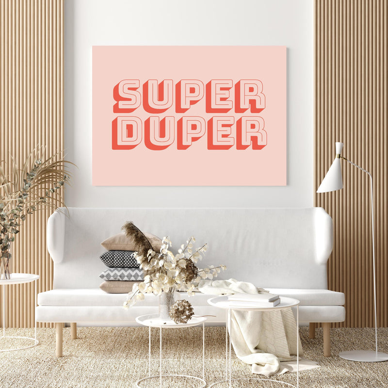 Wandbild - Super Duper in extravagant gestaltetem Raum mit minimalistischer Couch-quadratisch