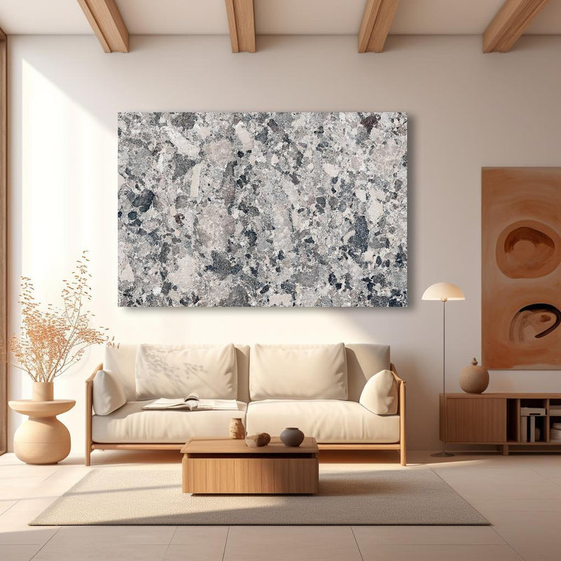 Wandbild - Vintage Granit-Textur in modernem Wohnzimmer im Loft-Stil