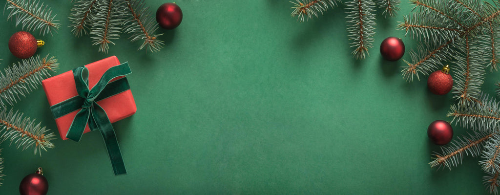 Wandbild-Weihnachtsrahmen auf grünem Hintergrund