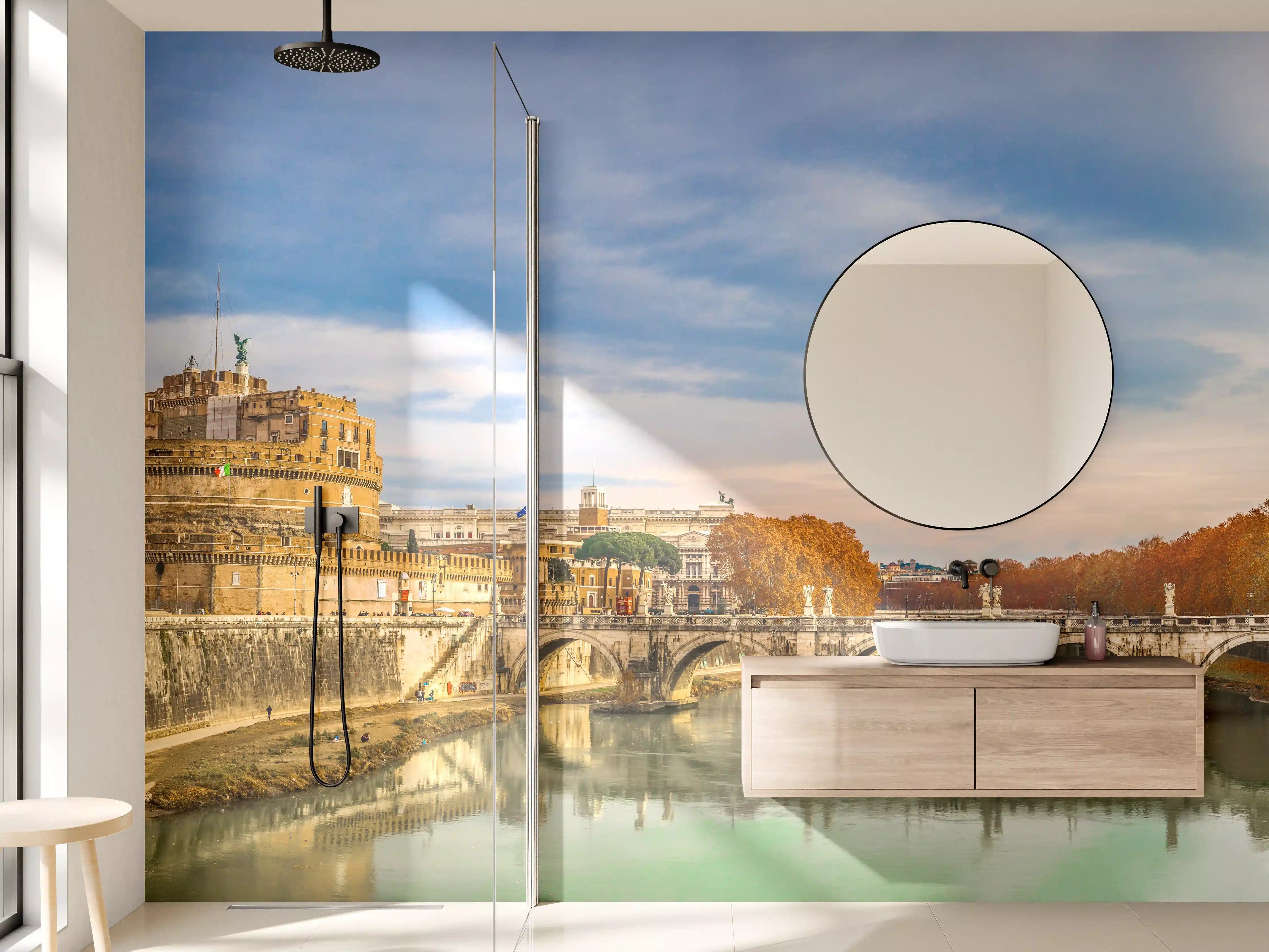 Wandverkleidung Bad -  Brücke in Sant'angelo in Rome - Italien