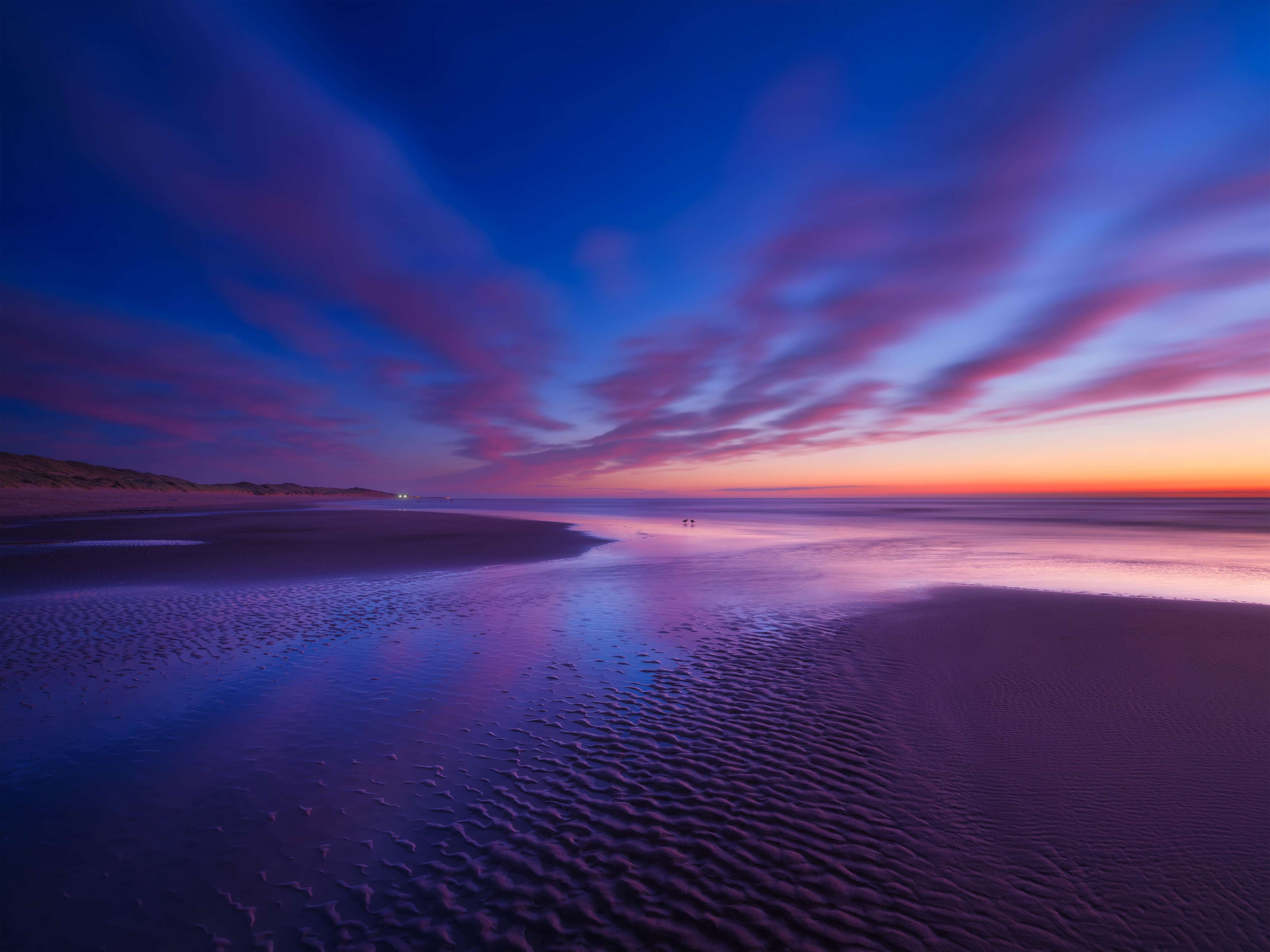 Wandverkleidung Bad-Abendlicher Strand bei Sonnenuntergang