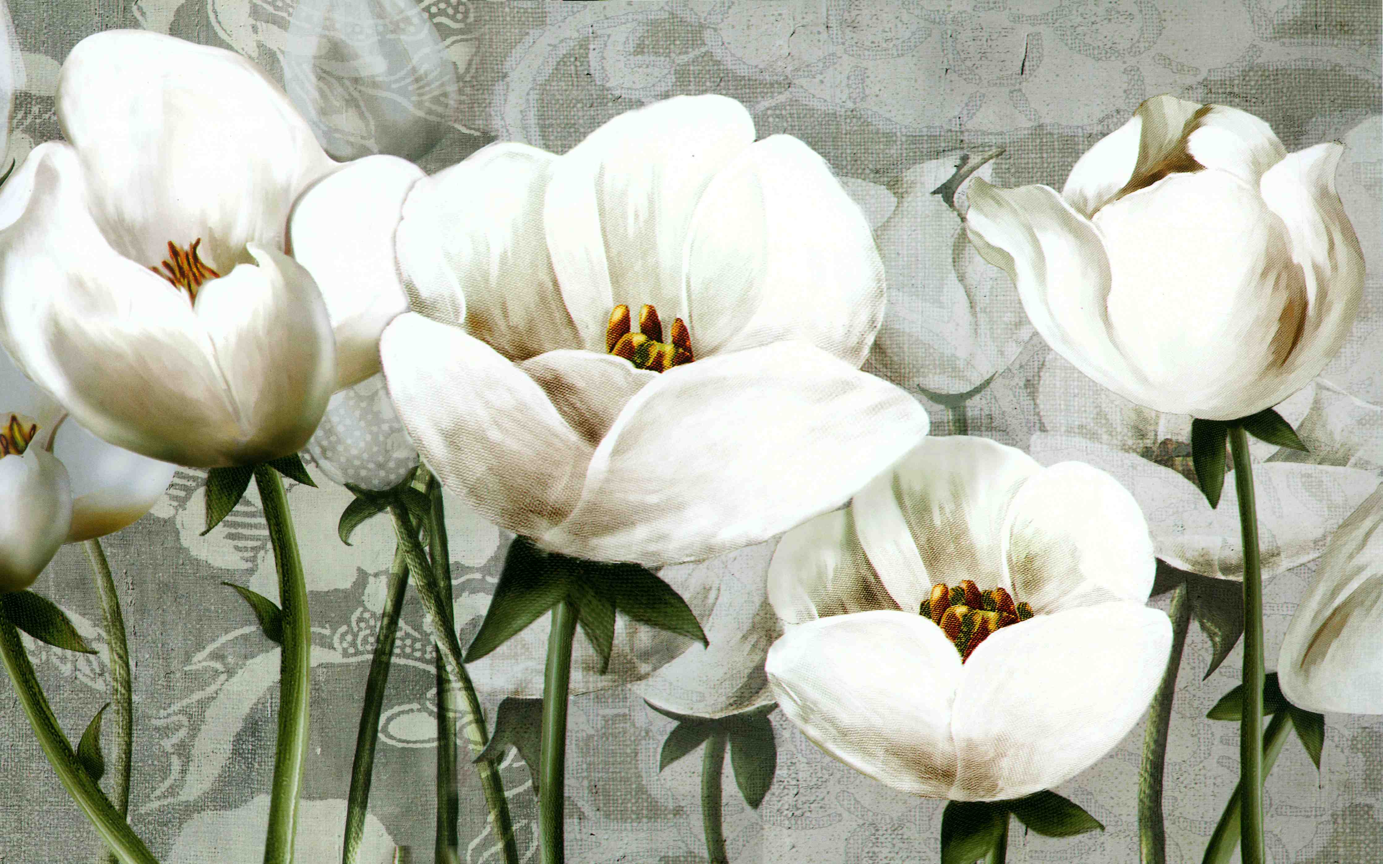 Wandverkleidung Bad-Abstraktes Blumen Tapetendesign