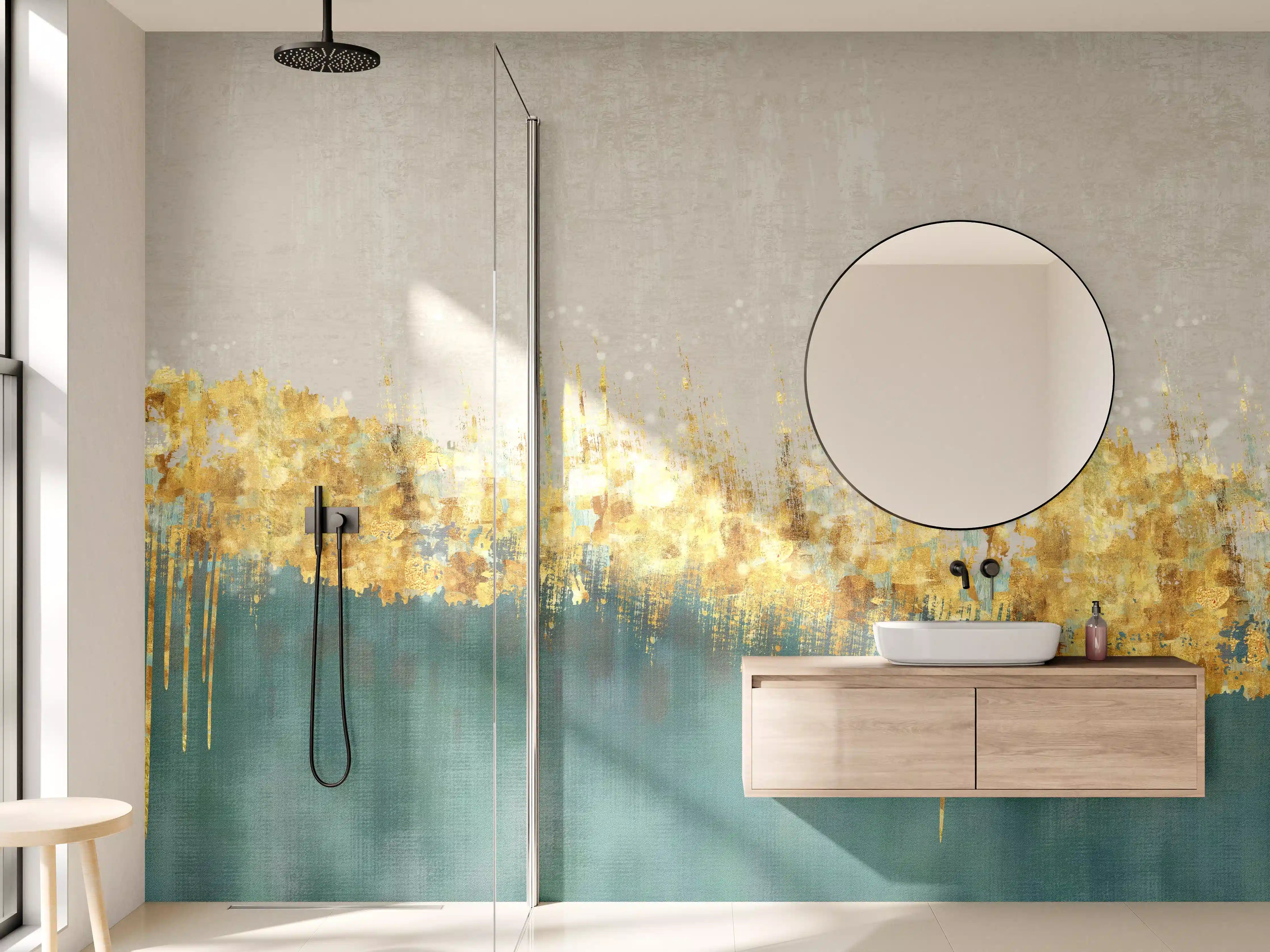 Wandverkleidung Bad - Abstraktes Design - Kunsttapete