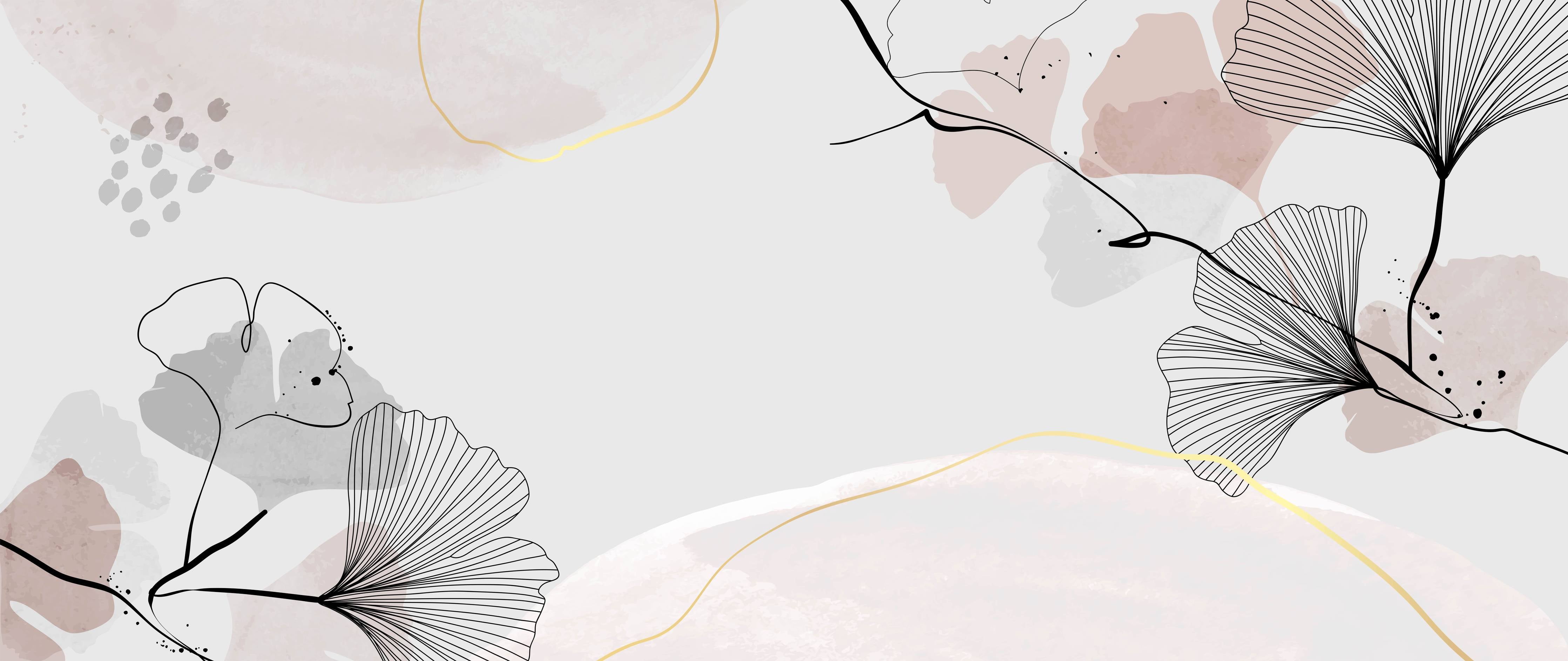 Wandverkleidung Bad-Abstraktes Ginkgo-Blatt Design
