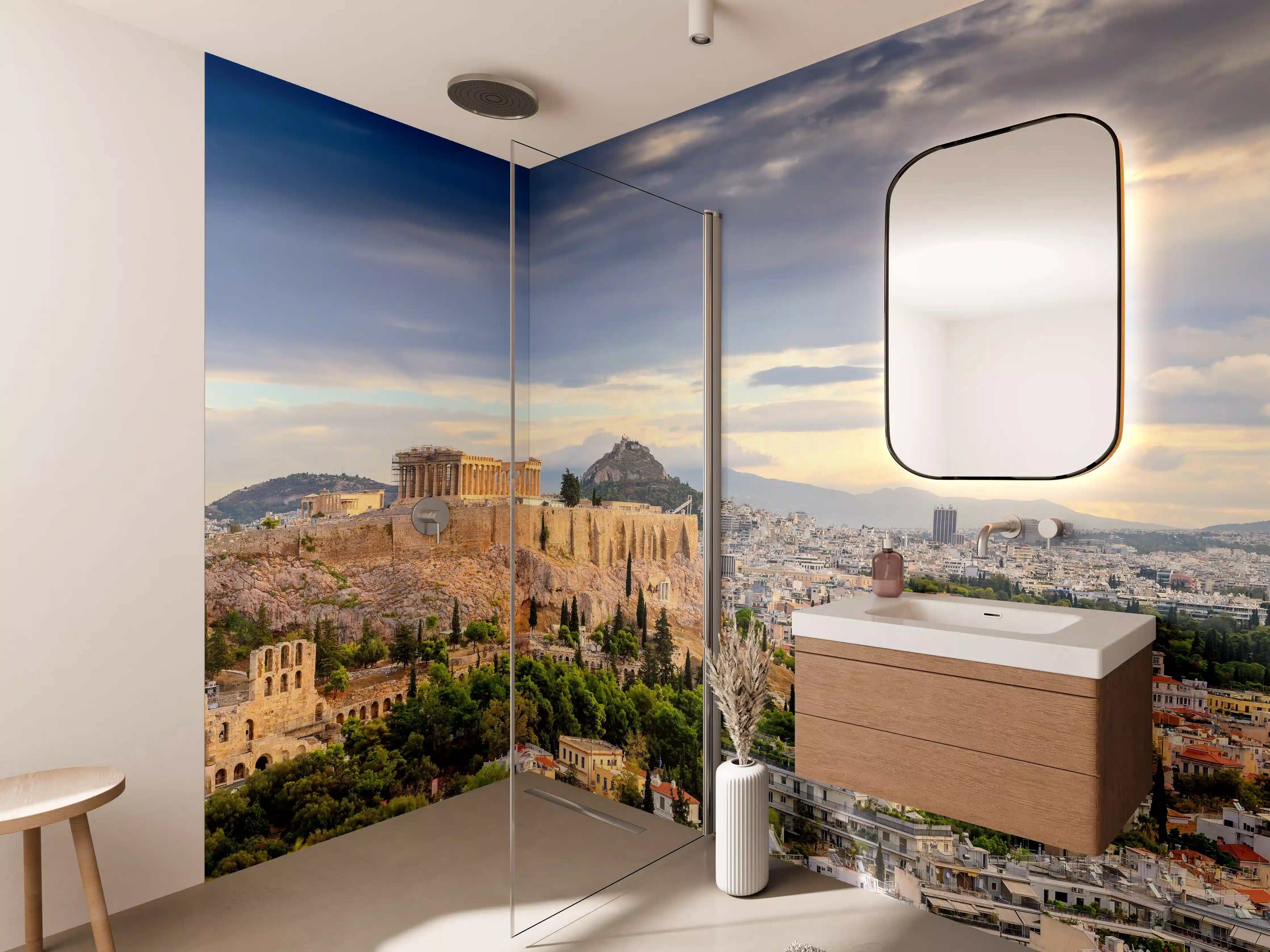 Wandverkleidung Bad - Akropolis Athen Panorama
