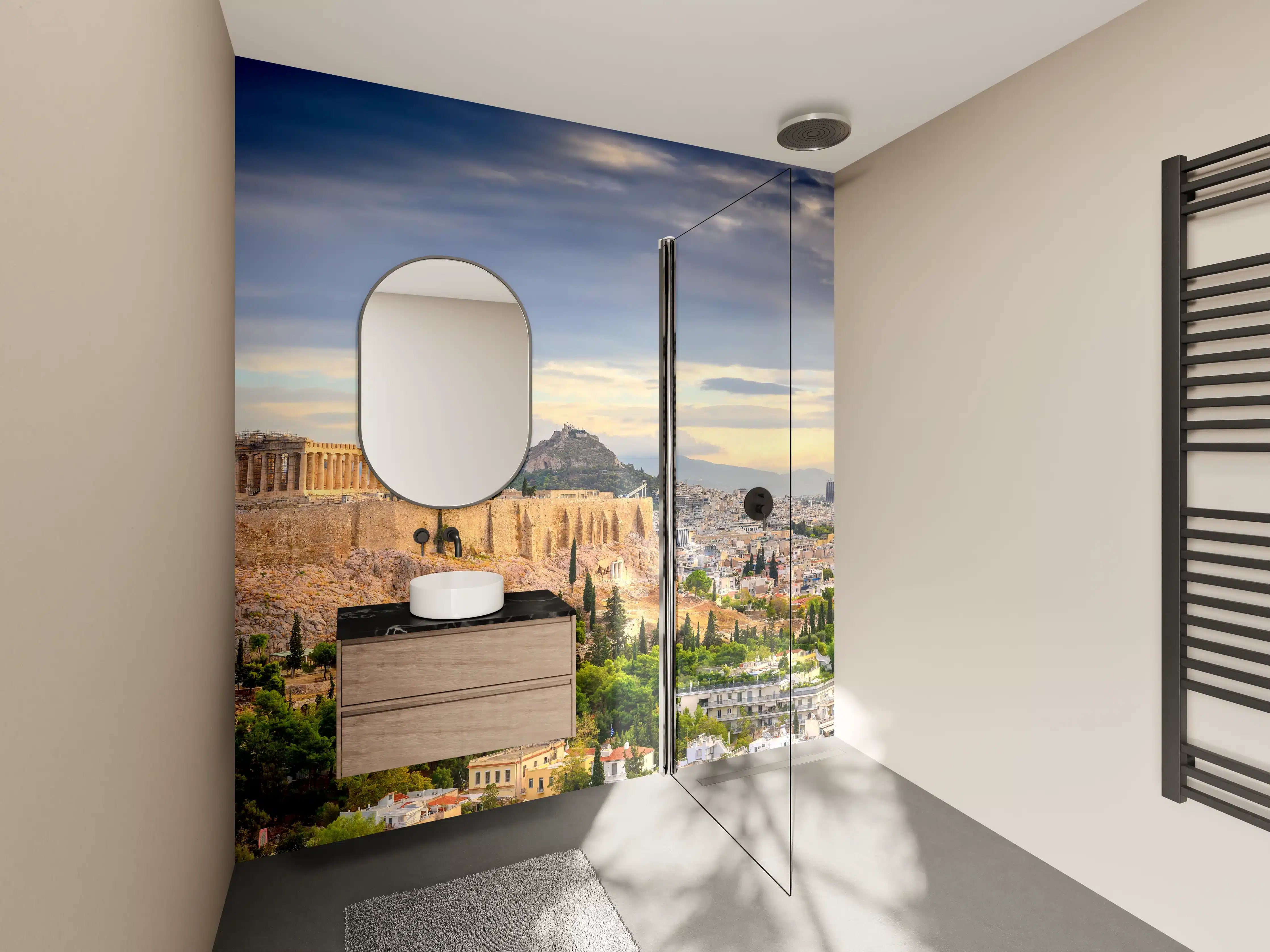 Wandverkleidung Bad - Akropolis Athen Panorama