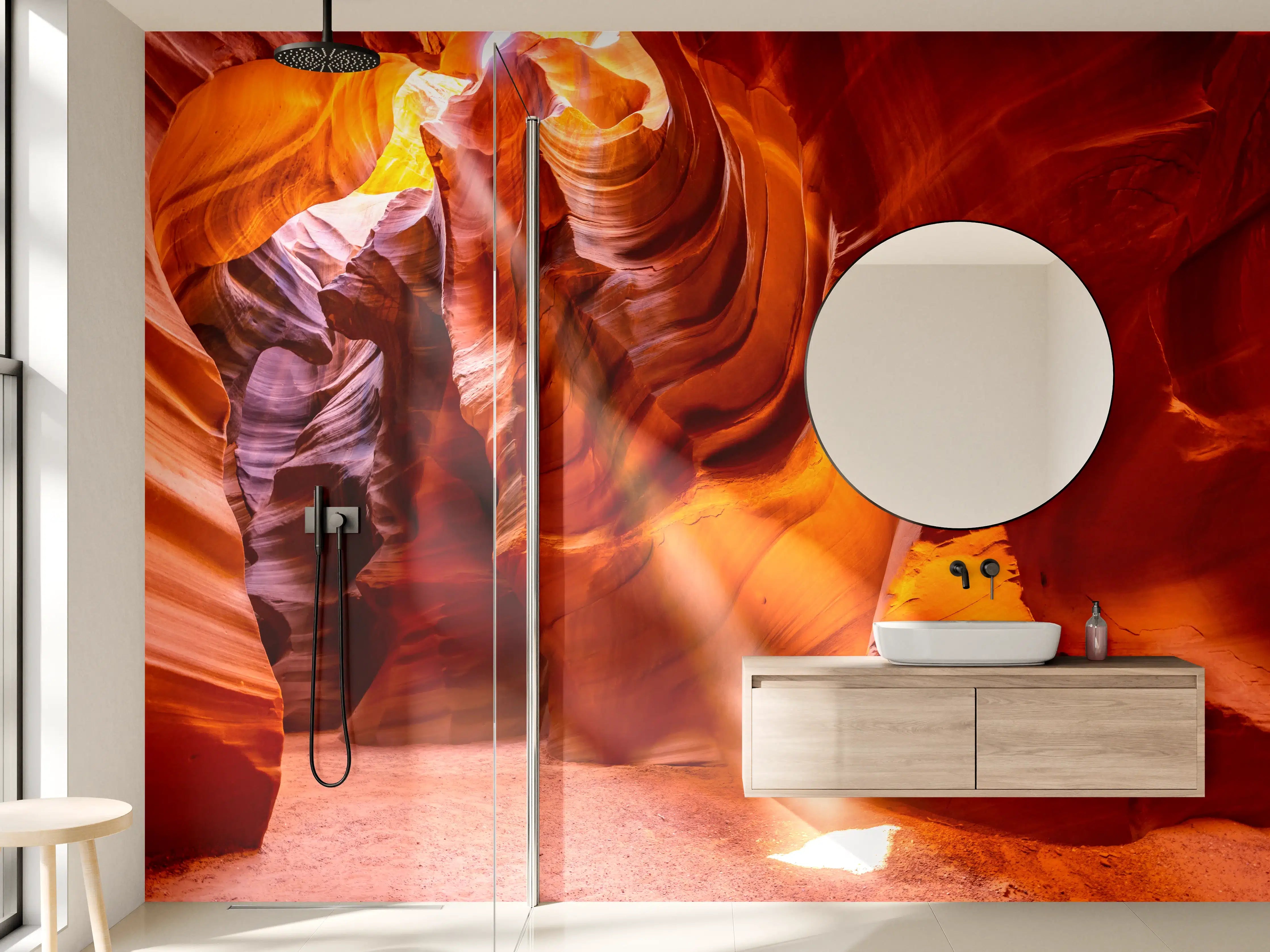 Wandverkleidung Bad - Antelope Canyon Farbenspiel