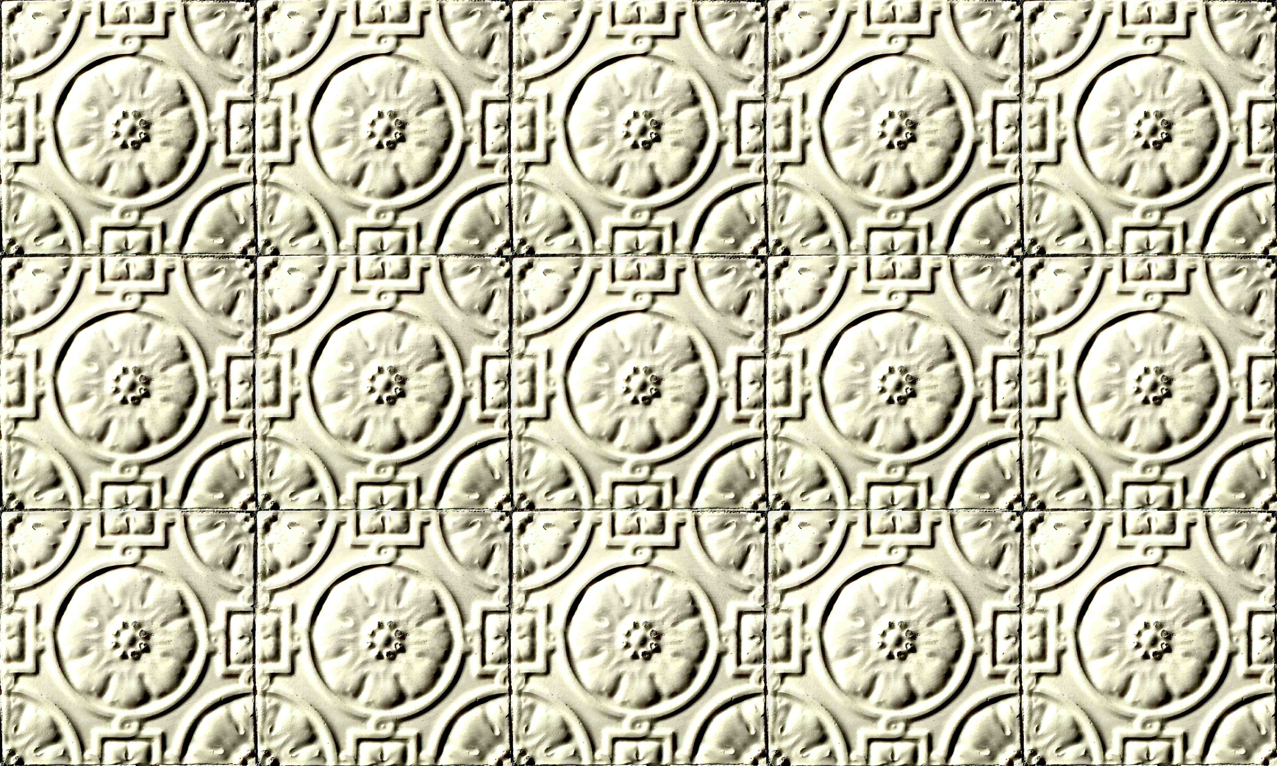 Wandverkleidung Bad-Antike Fliesen mit floralem Muster