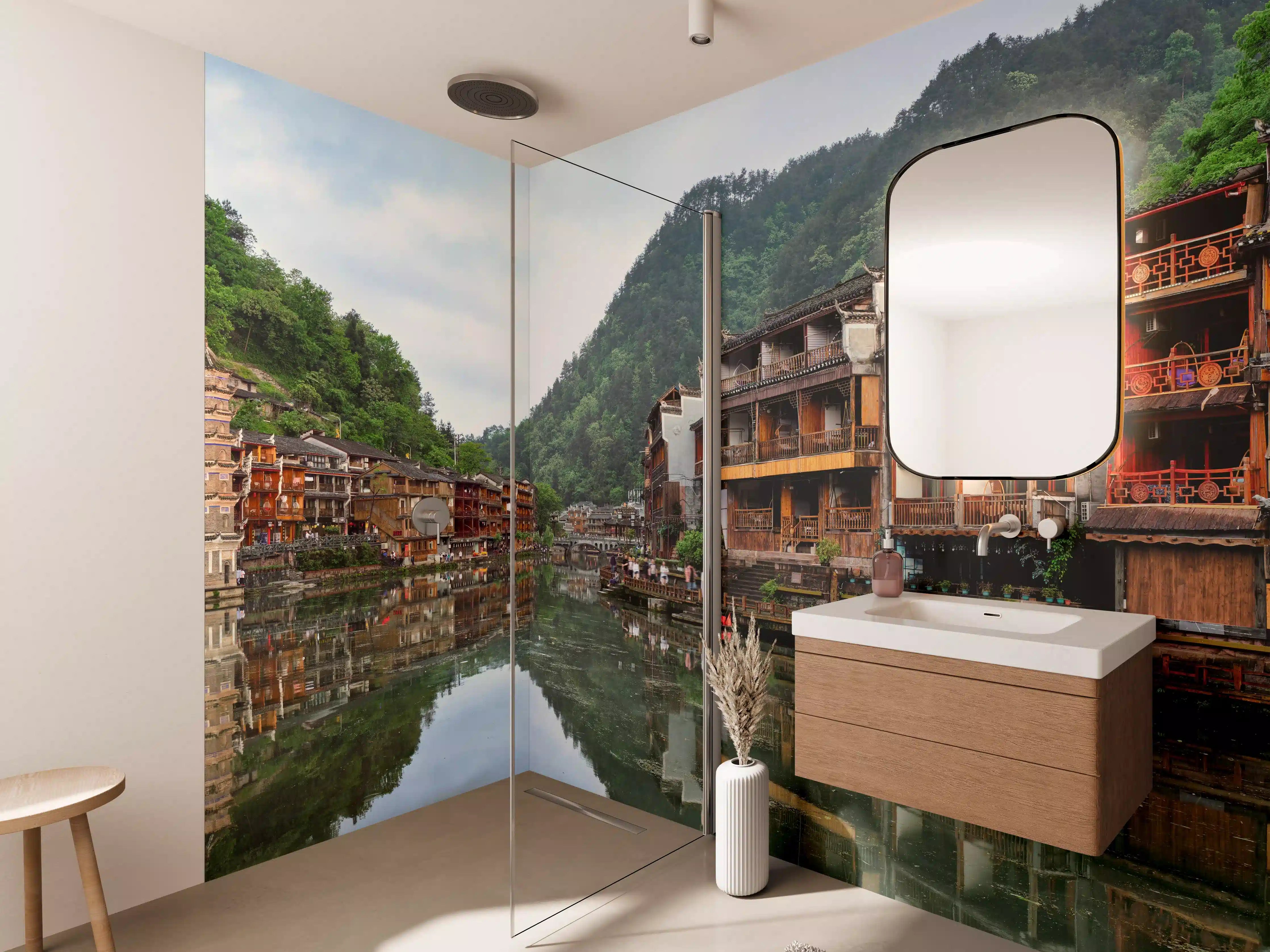 Wandverkleidung Bad - Antike Stadt Feng Huang