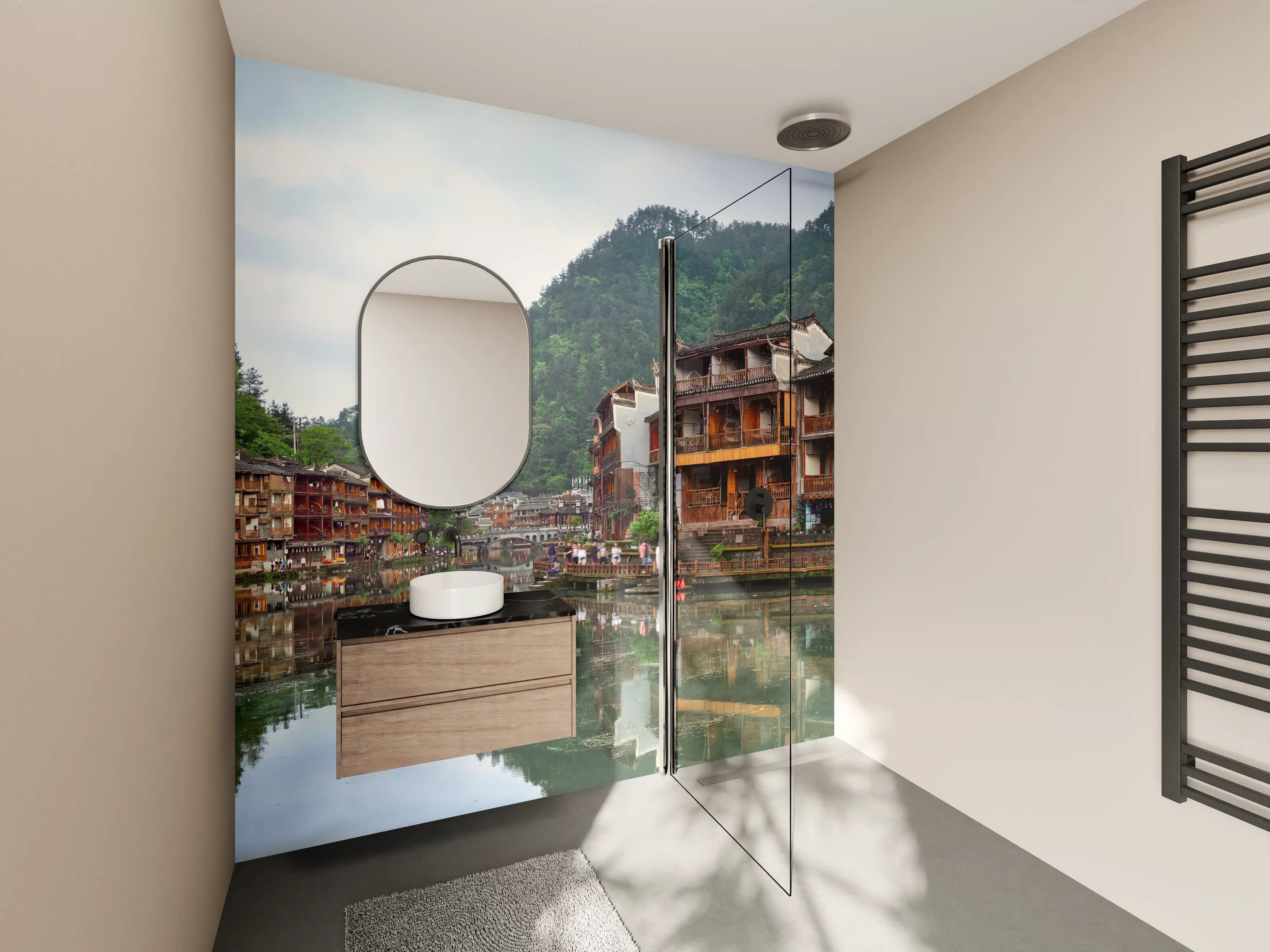 Wandverkleidung Bad - Antike Stadt Feng Huang