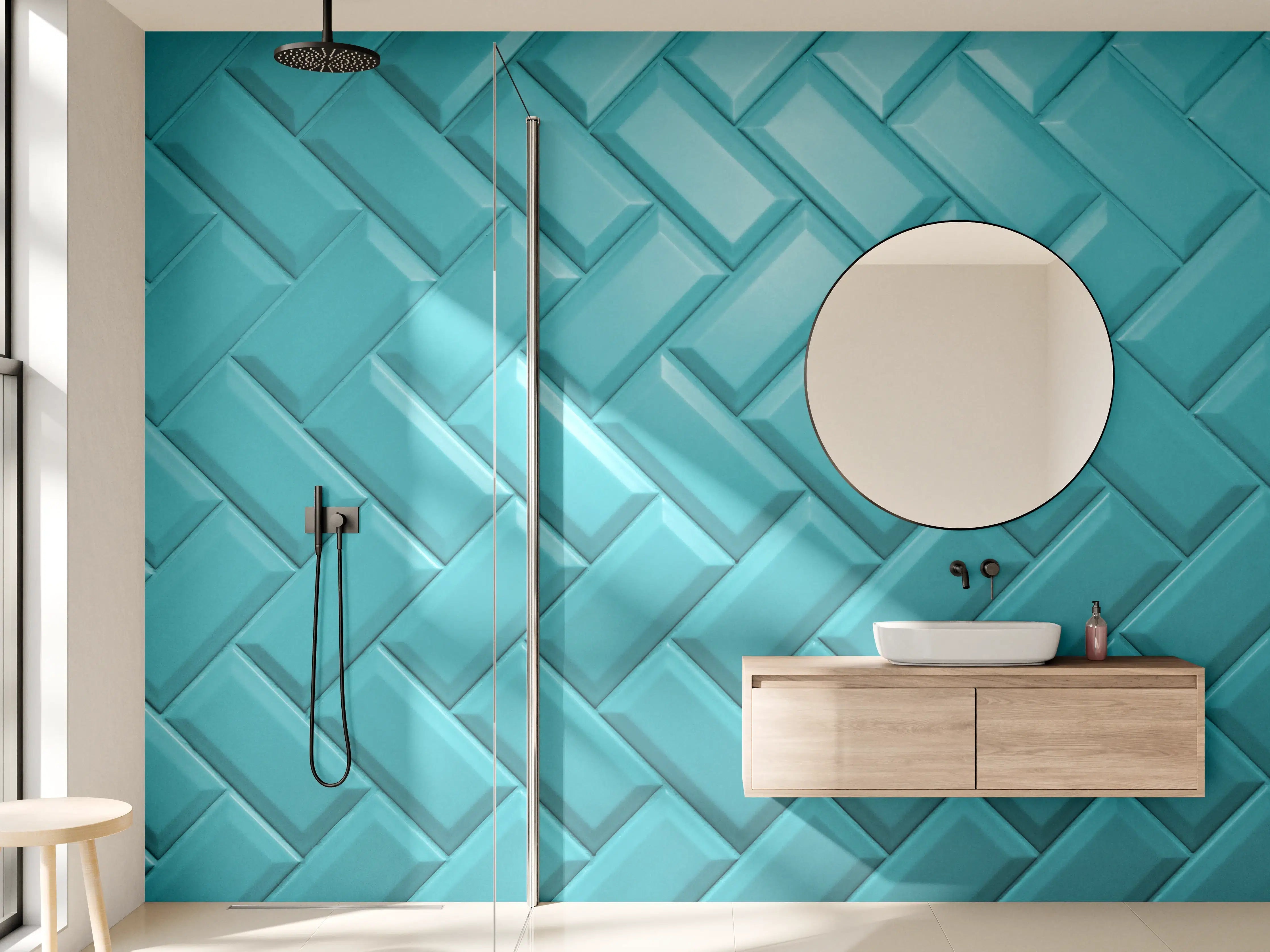Wandverkleidung Bad - Aqua Matte Keramikfliesen