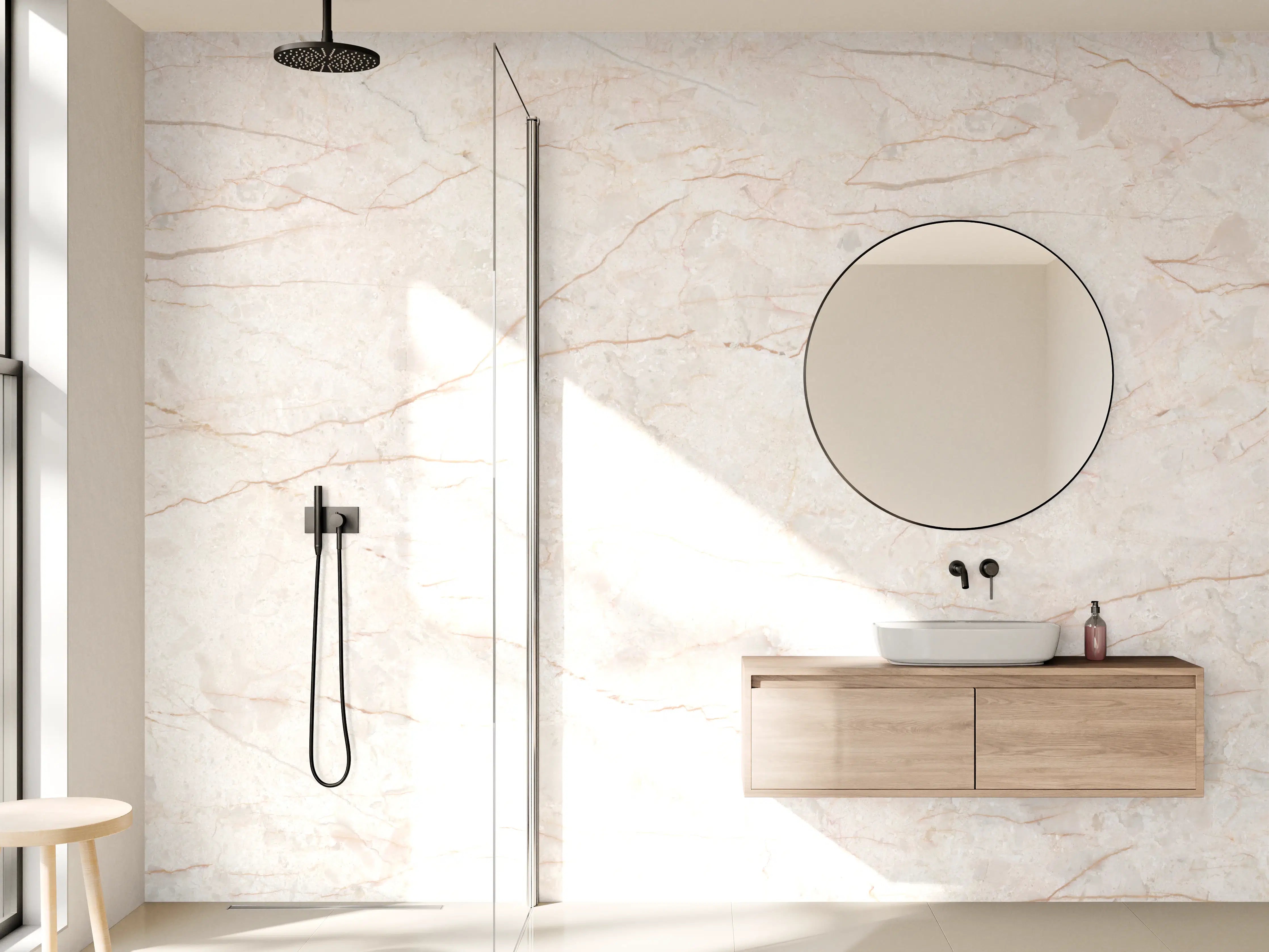 Wandverkleidung Bad - Beige Marmor Hintergrund