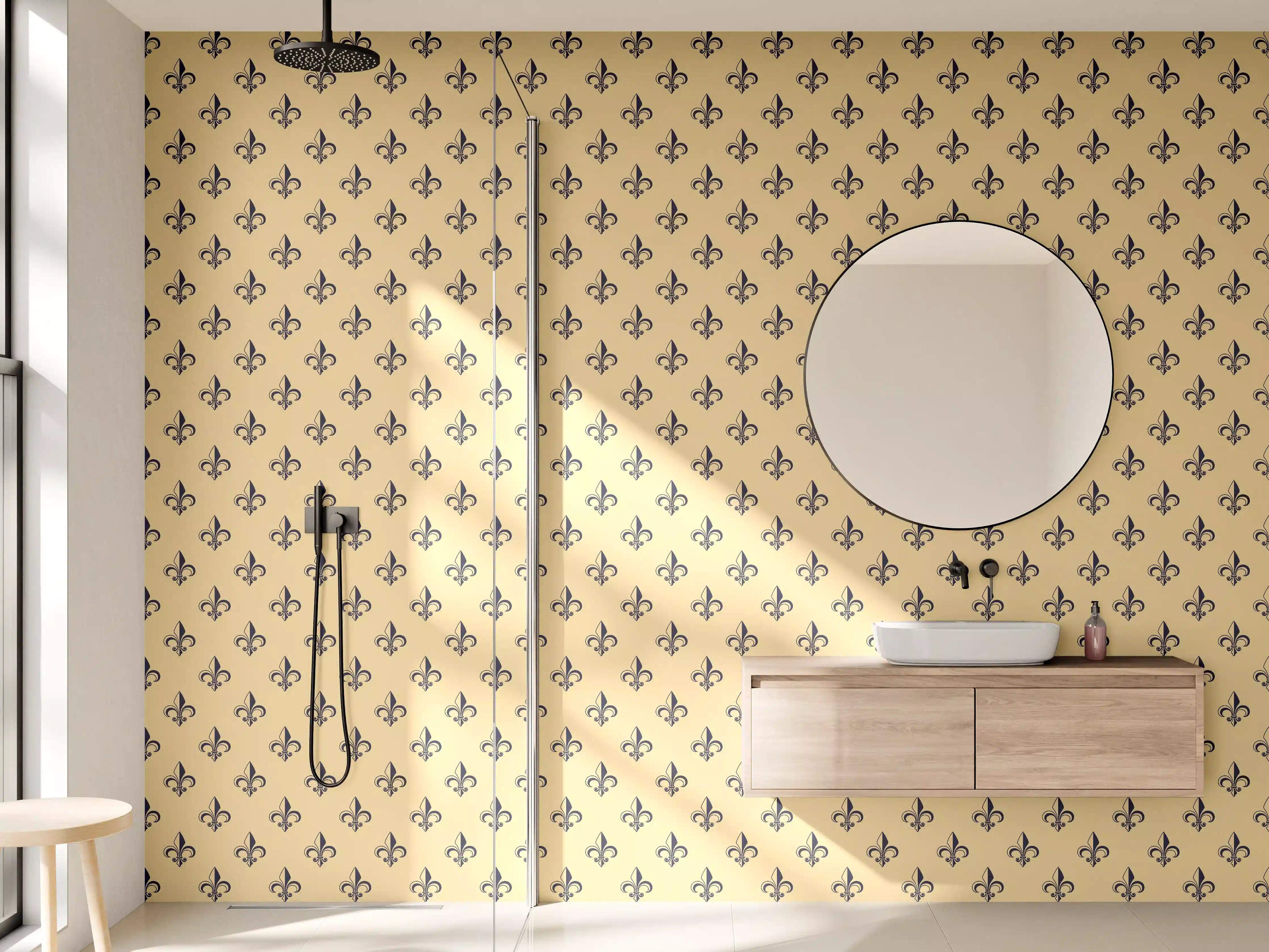 Wandverkleidung Bad - Beige Muster Eleganz