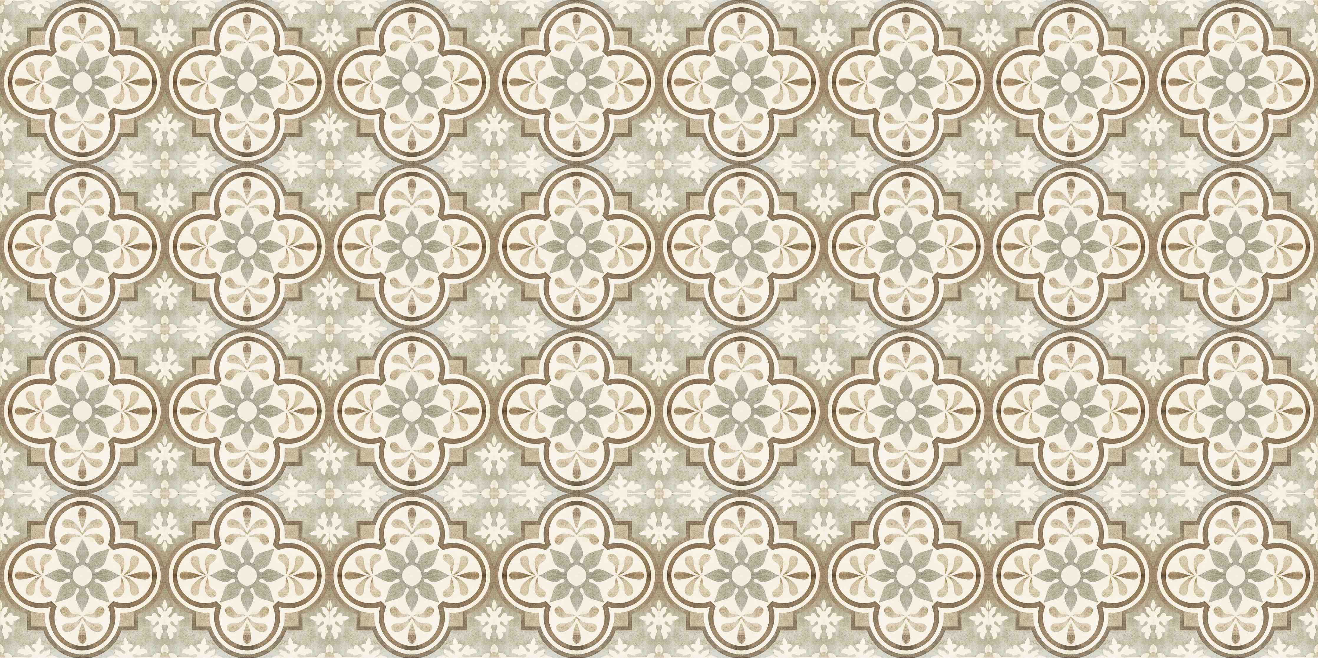 Wandverkleidung Bad-Beige Retro Fliesenmuster