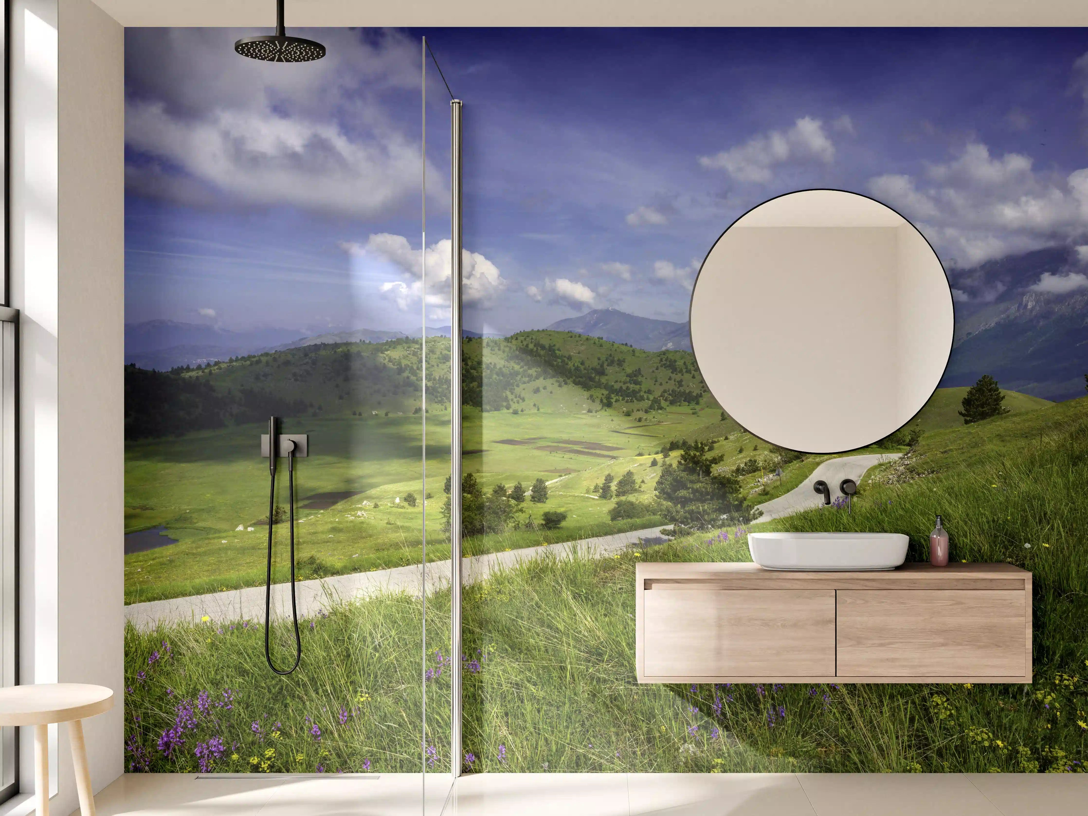Wandverkleidung Bad - Berglandschaft - Berglandschaft - Naturpark Gran Sasso
