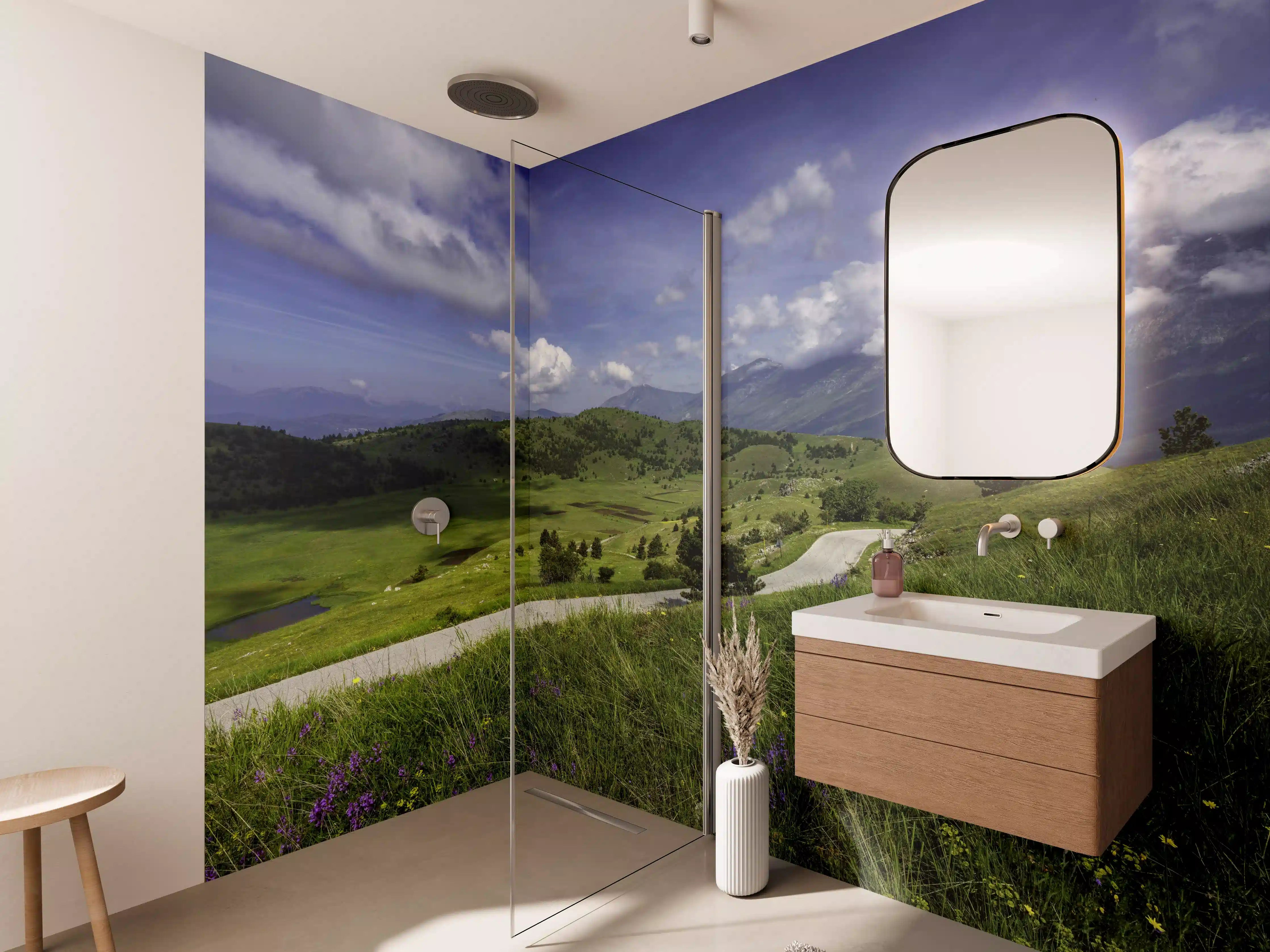 Wandverkleidung Bad - Berglandschaft - Berglandschaft - Naturpark Gran Sasso