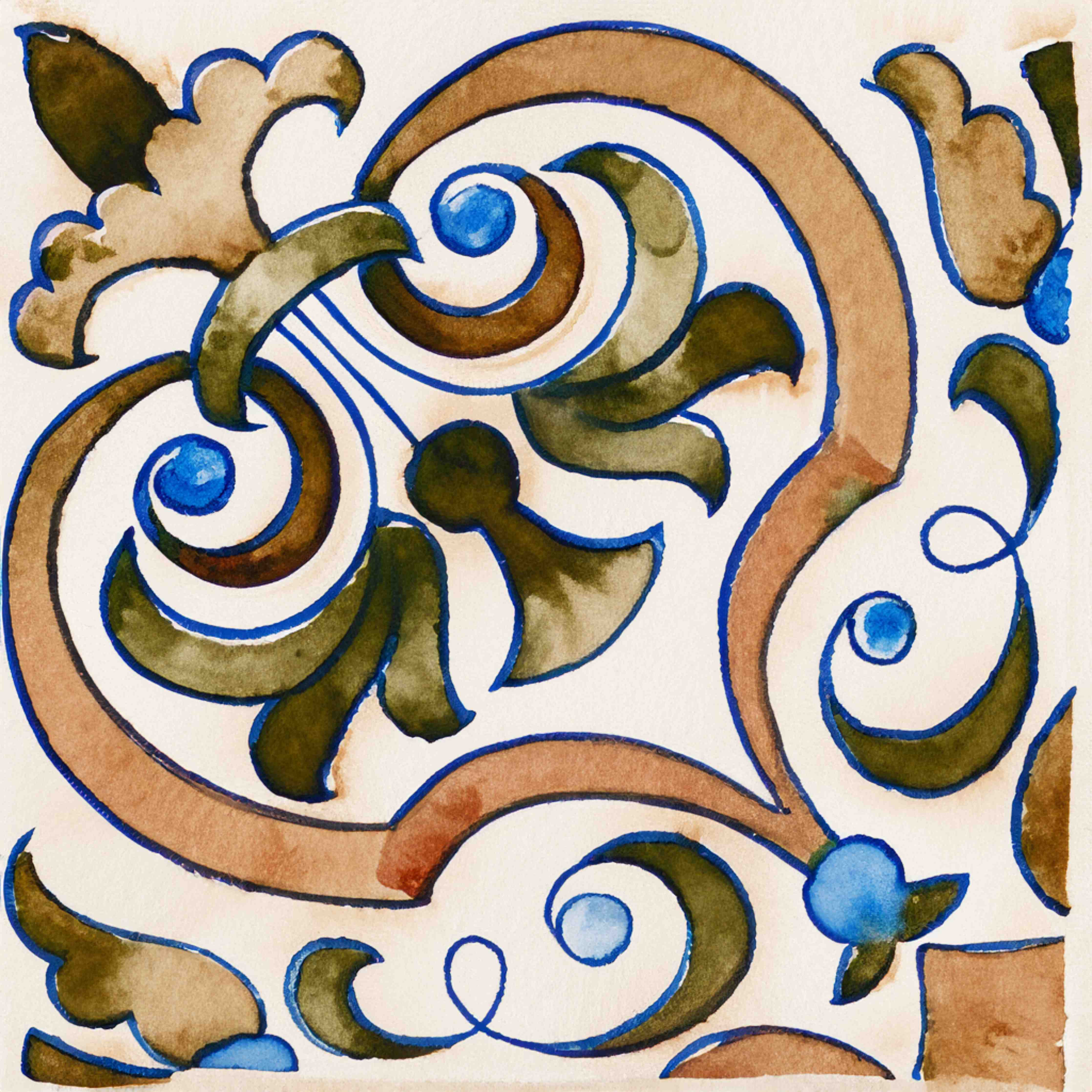 Wandverkleidung Bad-Blumenmuster in Wasserfarben