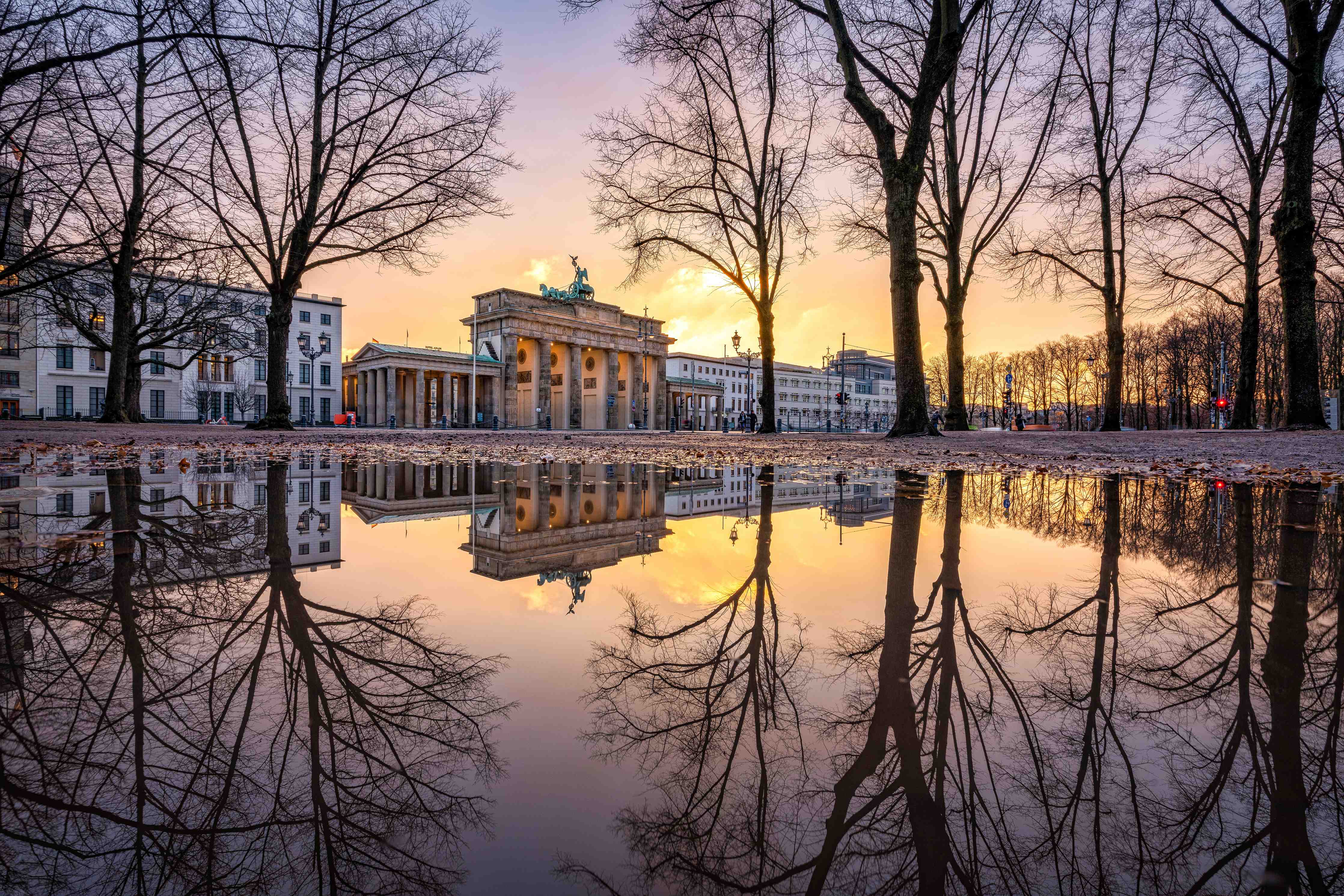 Wandverkleidung Bad-Brandenburger Tor im Winter