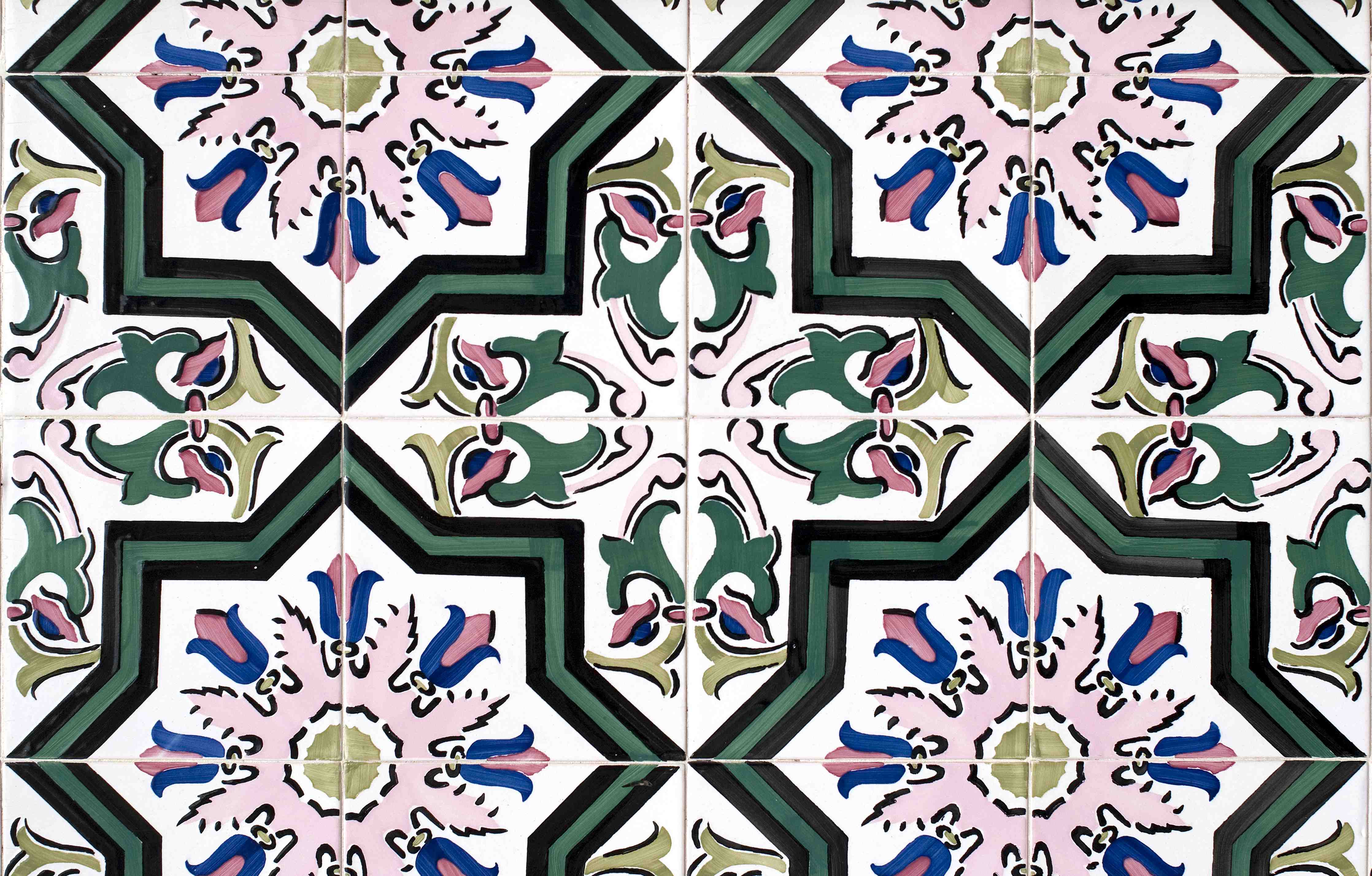 Wandverkleidung Bad-Bunte Andalusische Fliesenmuster