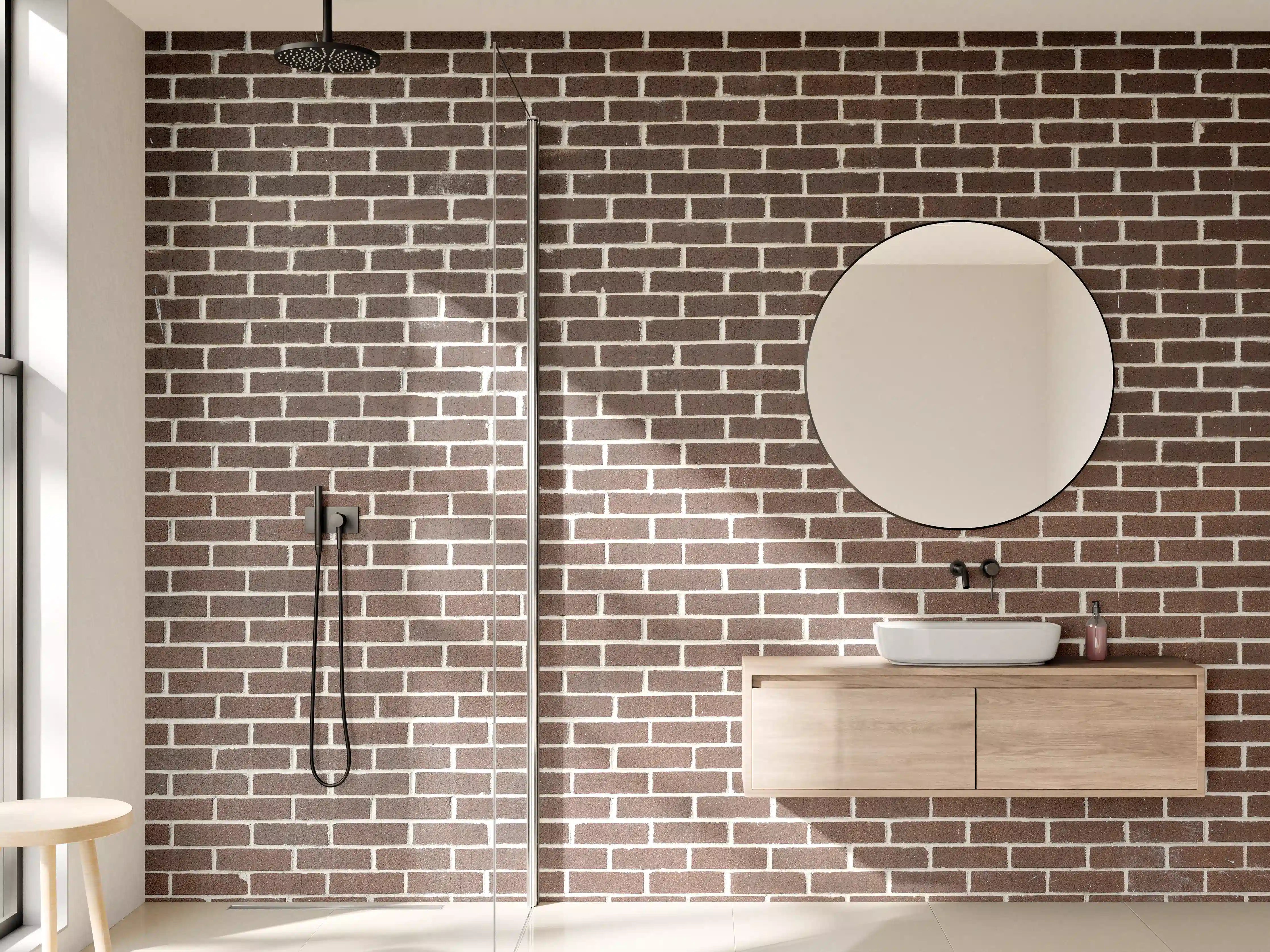 Wandverkleidung Bad - Bunte Blumenwiese bei Sonnenaufgang