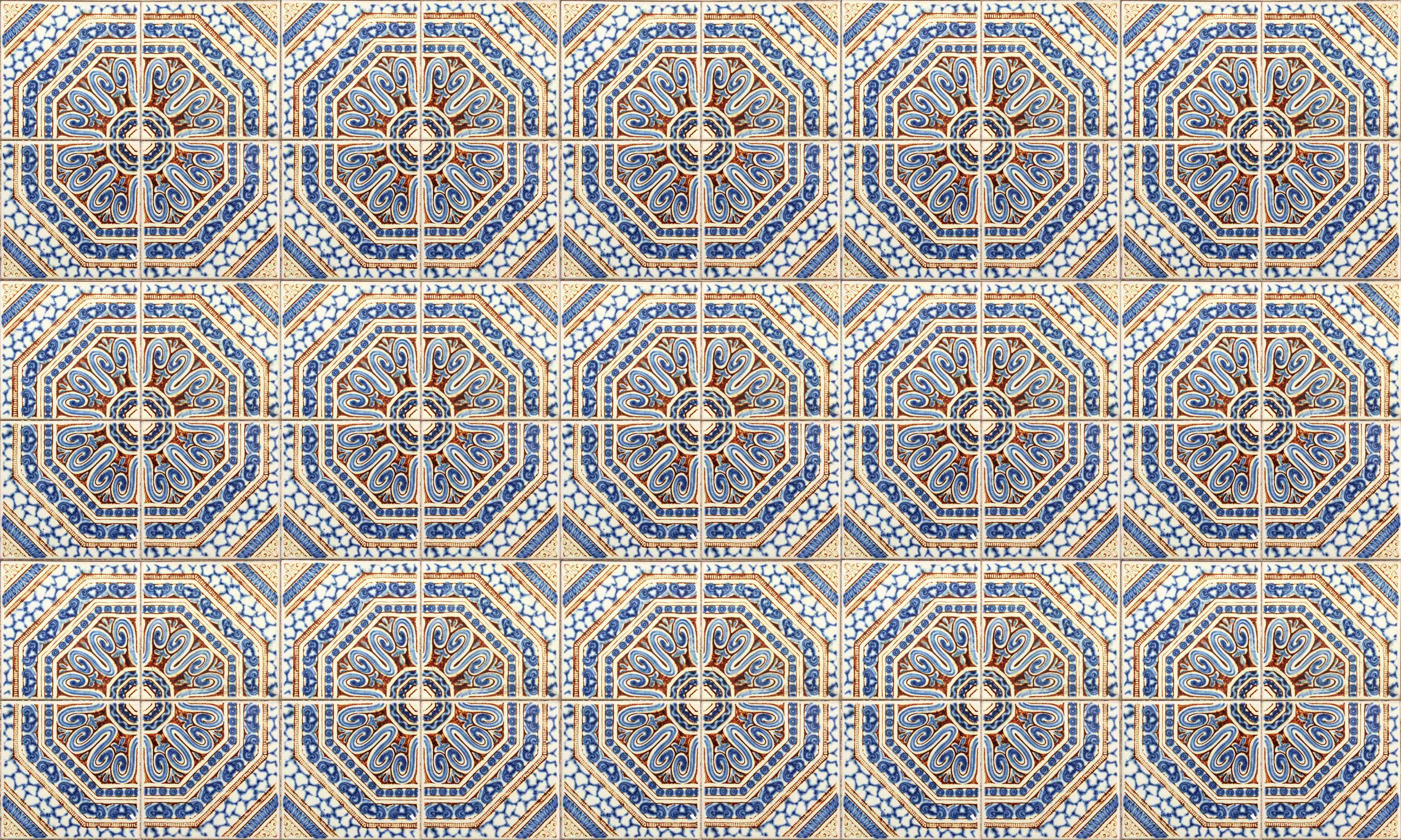 Wandverkleidung Bad-Bunte Mosaikwand mit arabischen Mustern