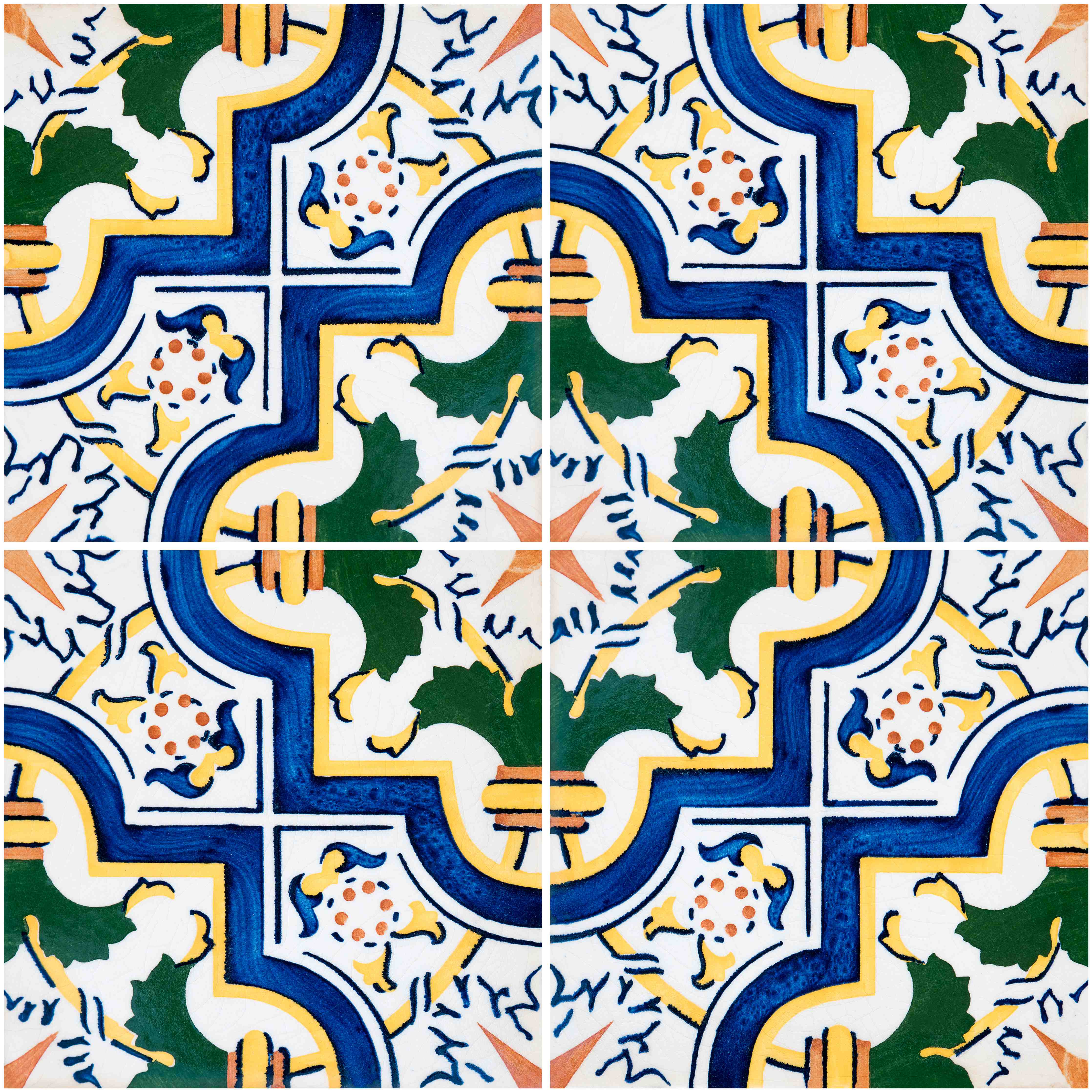 Wandverkleidung Bad-Bunte Ornamentfliesen mit traditionellem Design