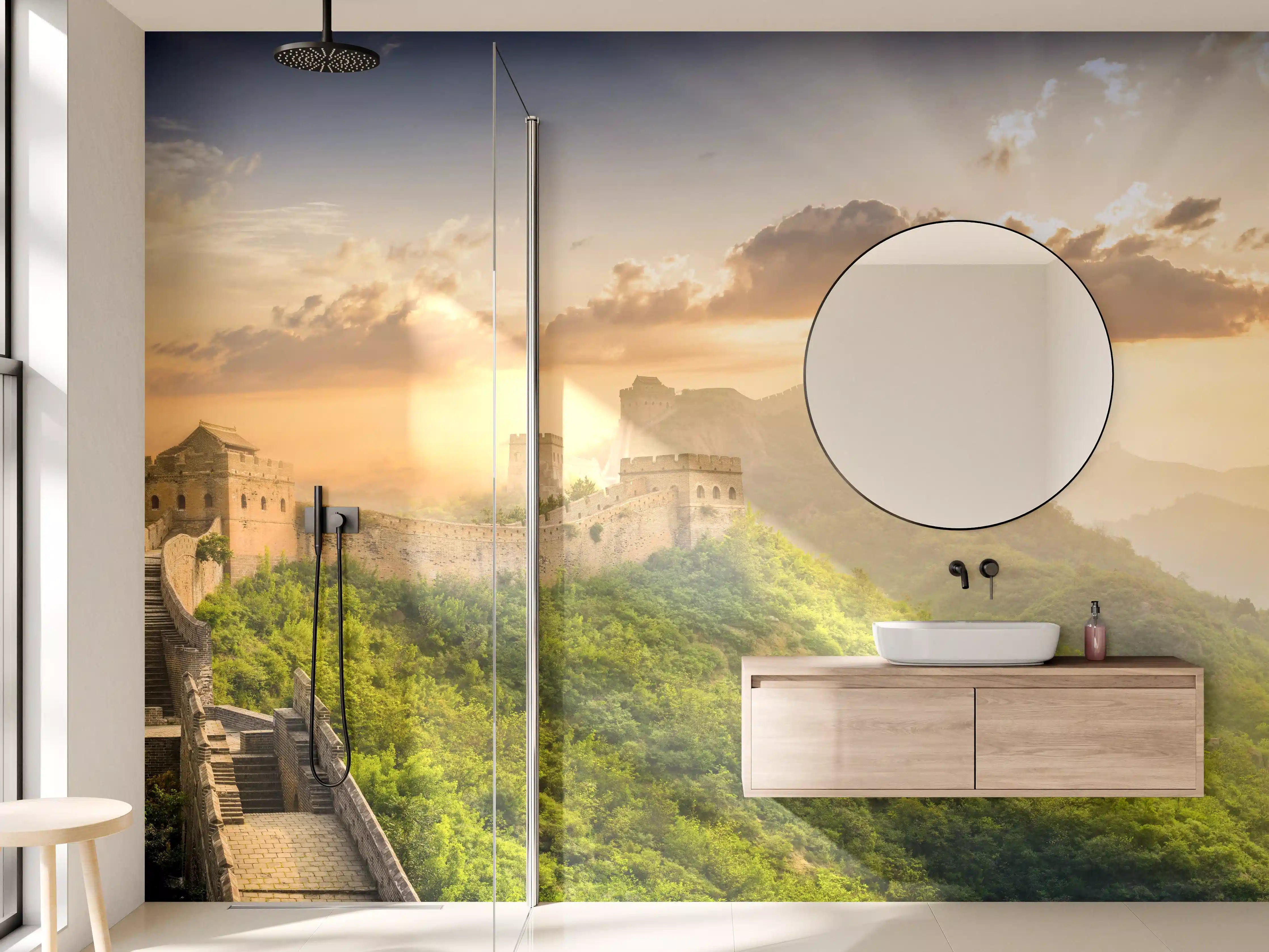 Wandverkleidung Bad - Chinesische Mauer bei Sonnenaufgang
