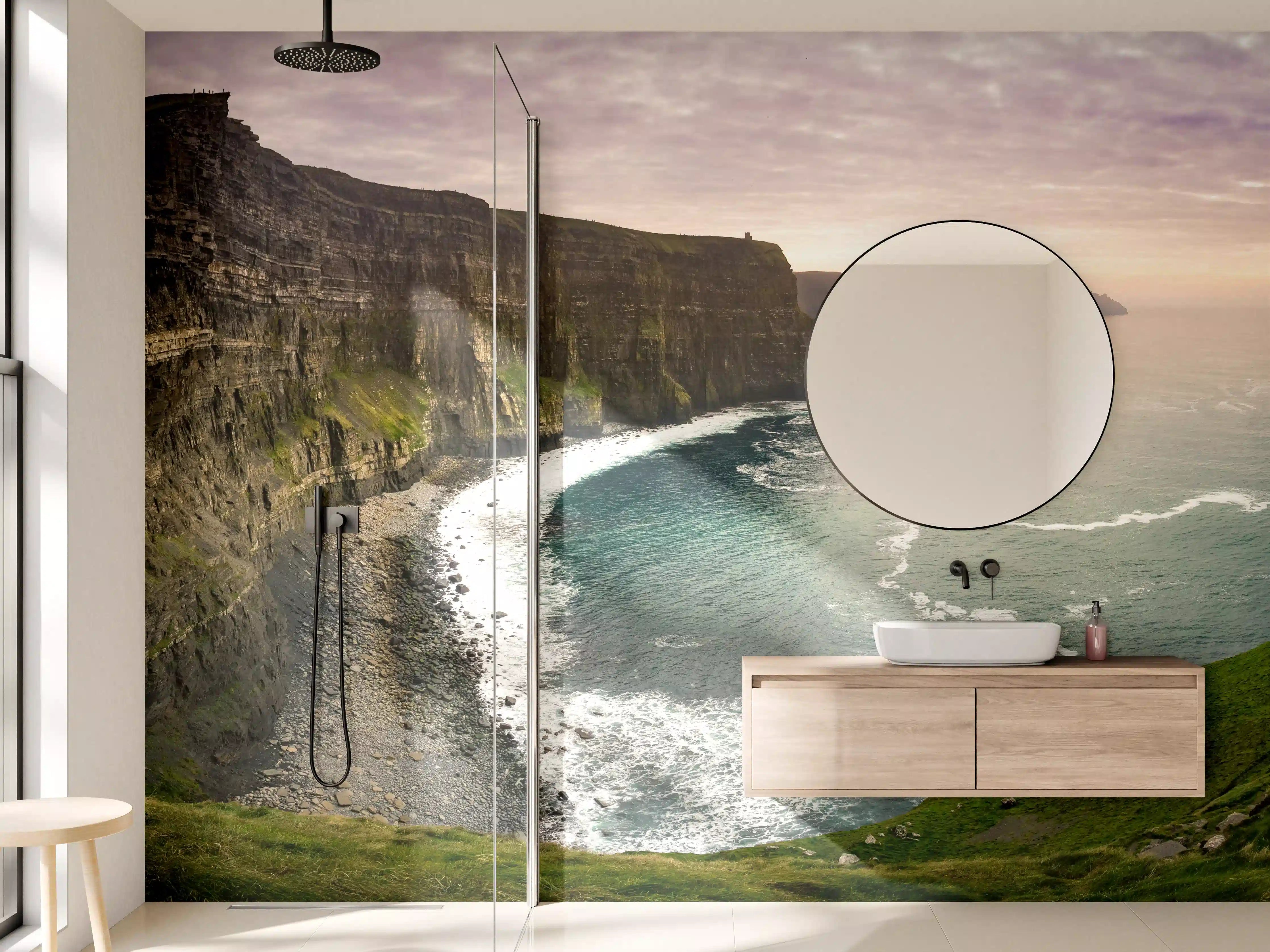 Wandverkleidung Bad - Cliffs of Moher in Irland