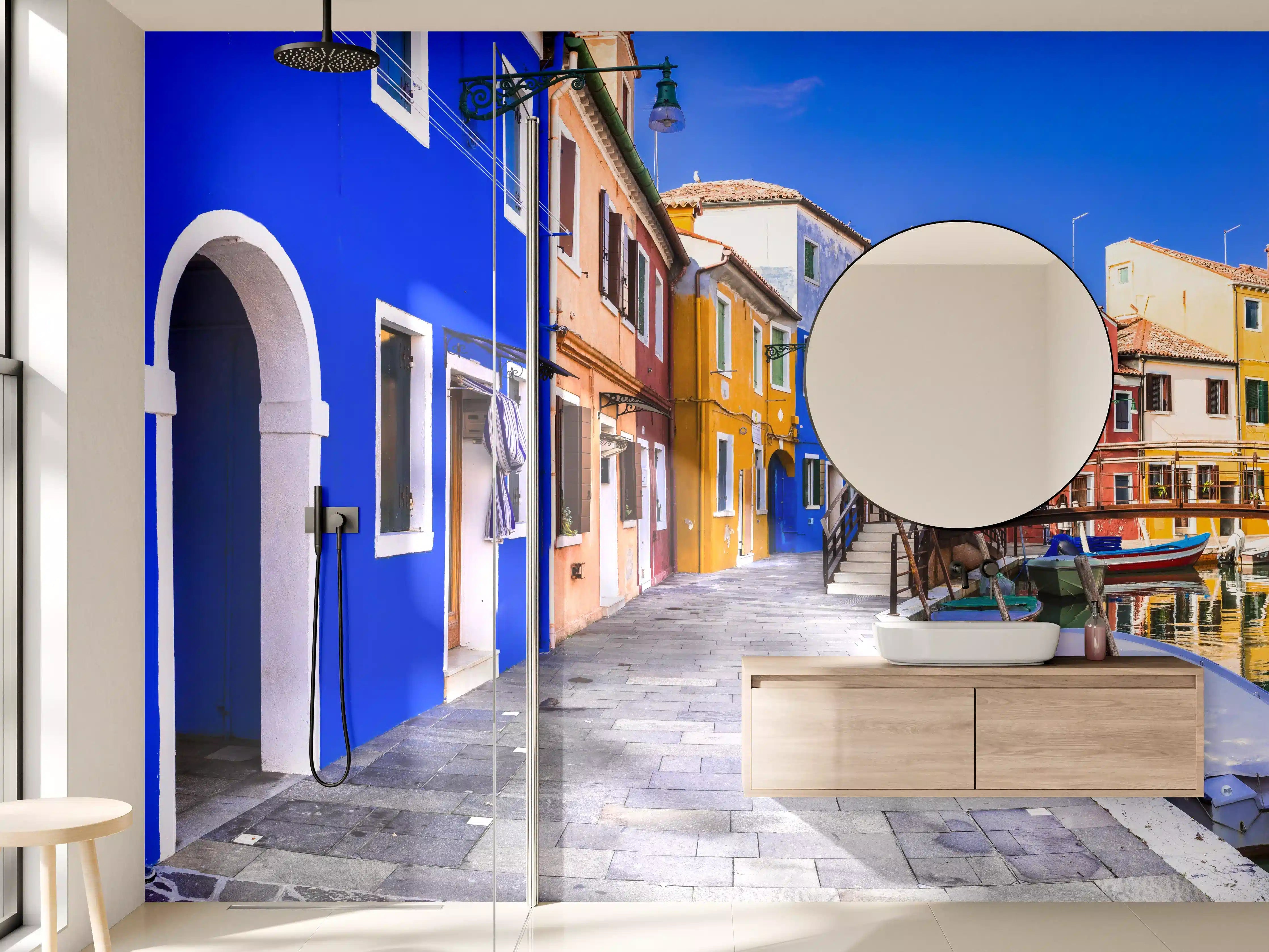 Wandverkleidung Bad - Die farbenfrohe Insel Burano
