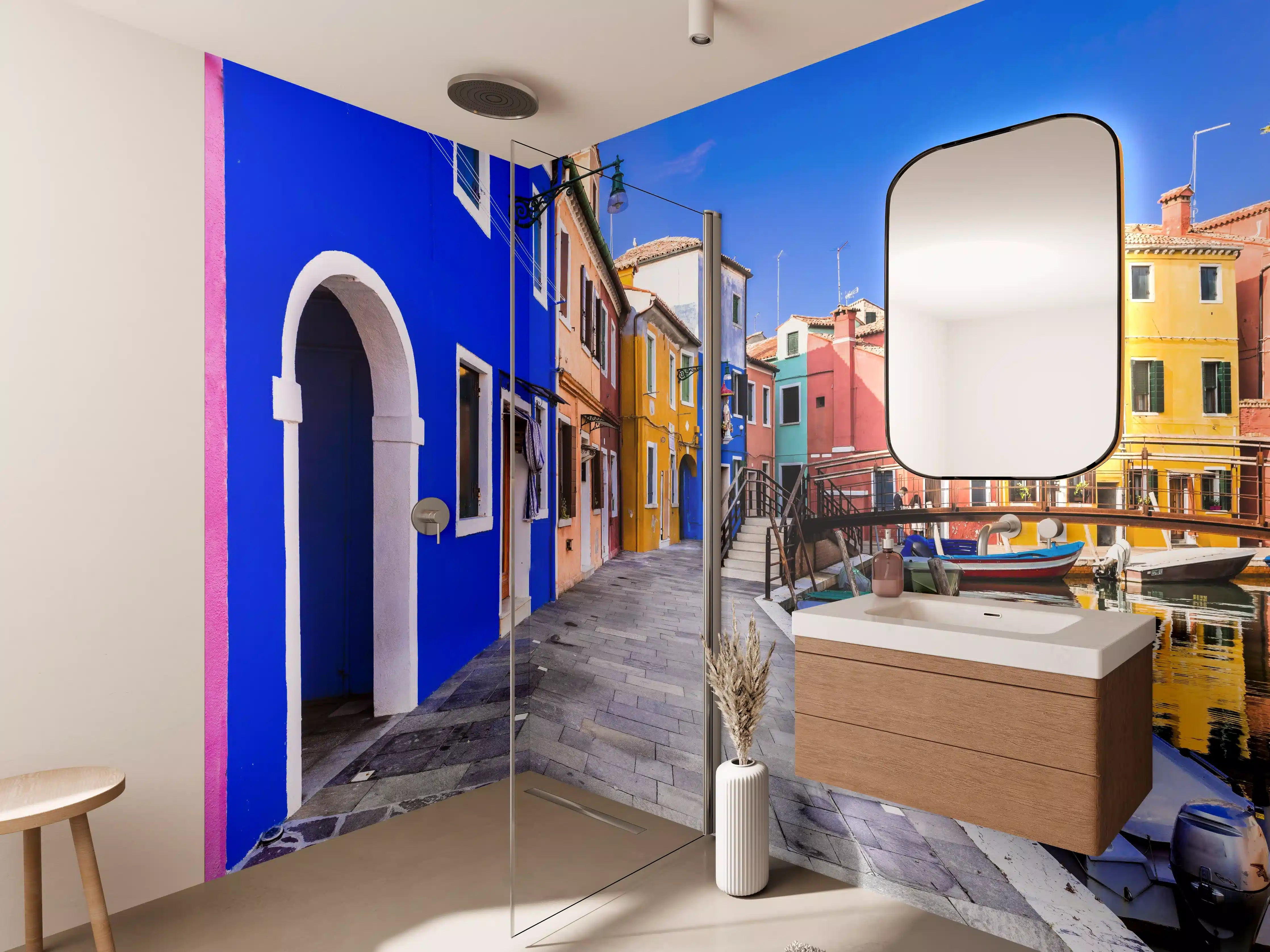 Wandverkleidung Bad - Die farbenfrohe Insel Burano