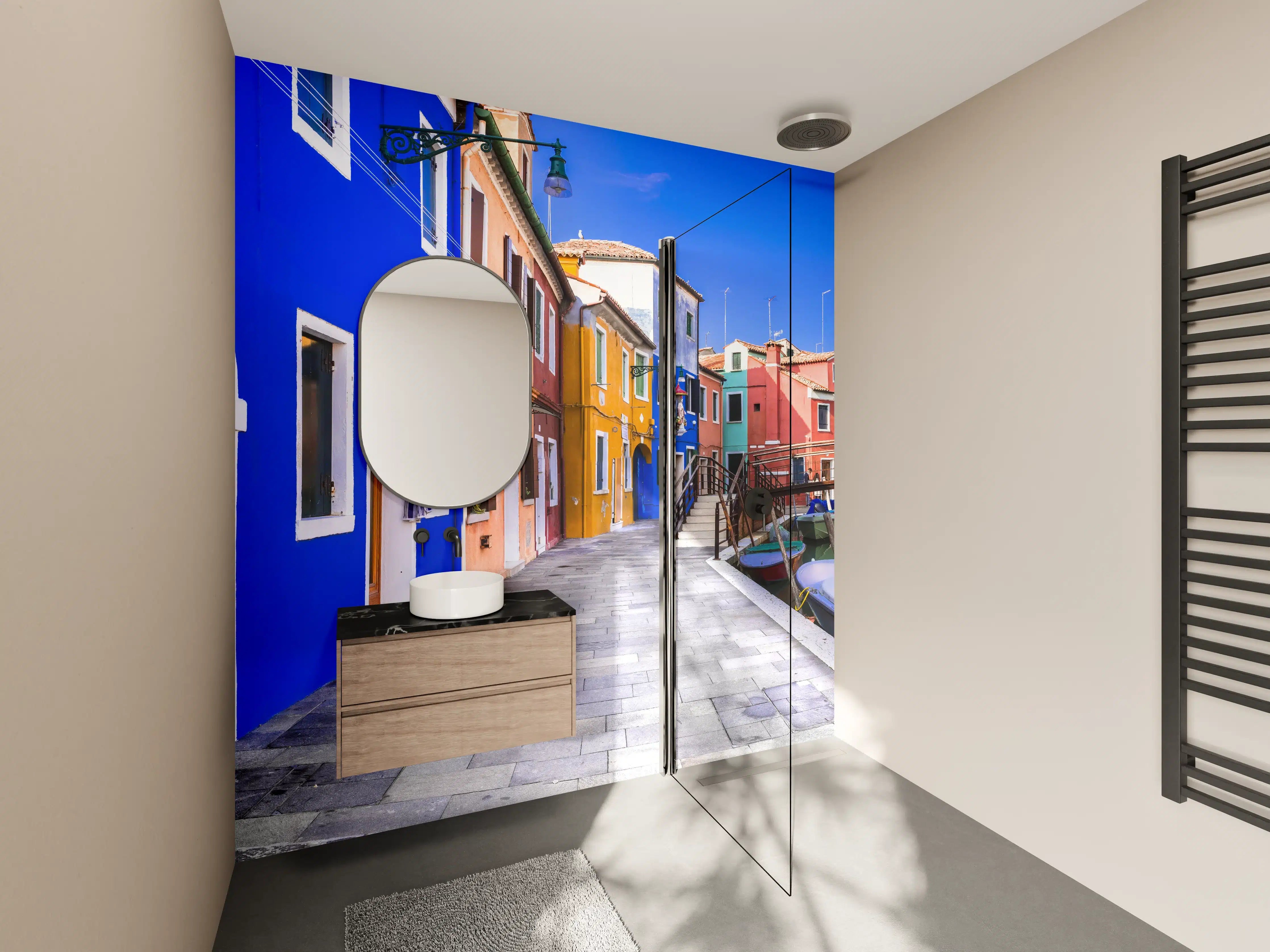 Wandverkleidung Bad - Die farbenfrohe Insel Burano