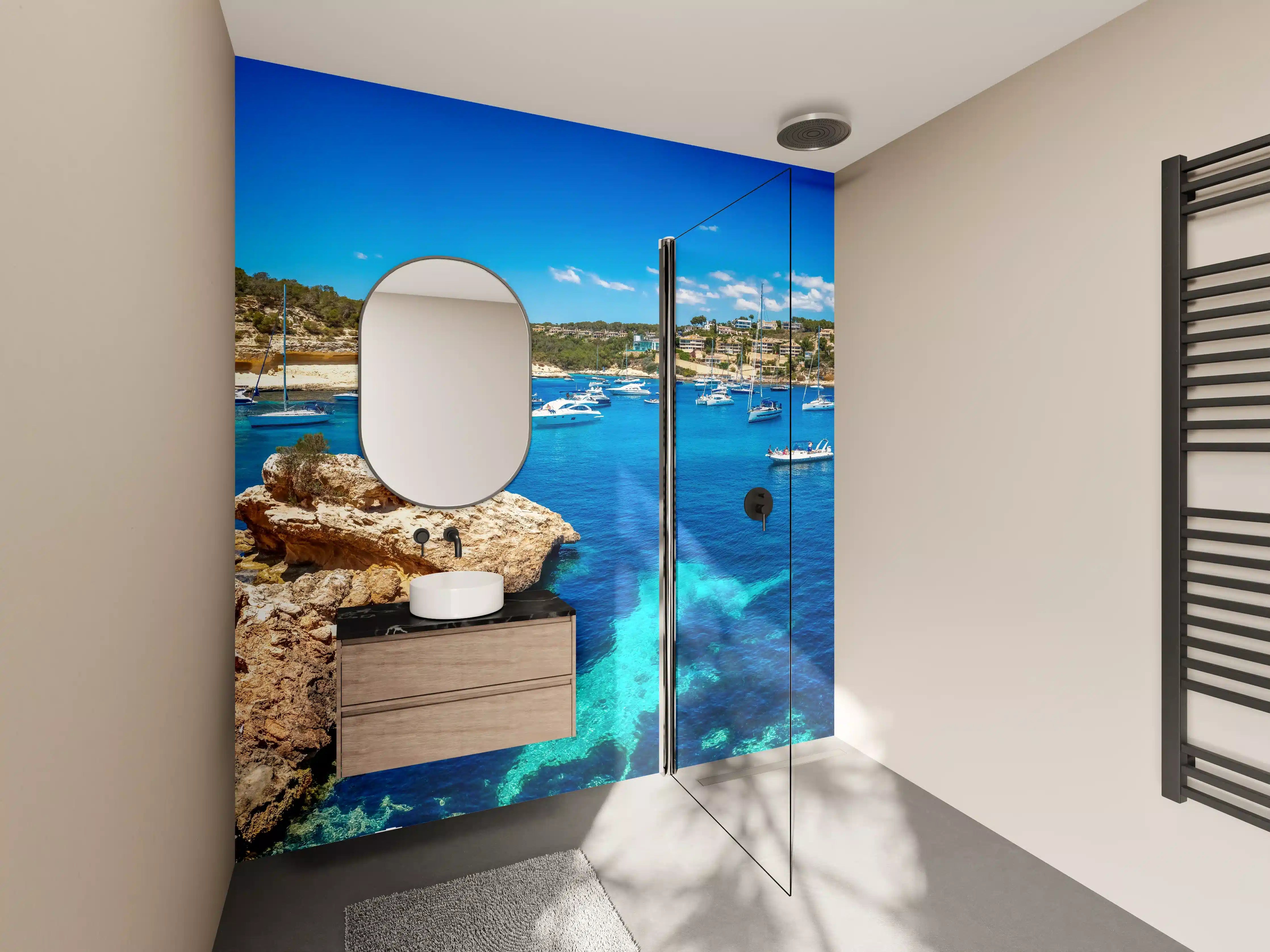 Wandverkleidung Bad - Drei Finger Bucht (Mallorca)