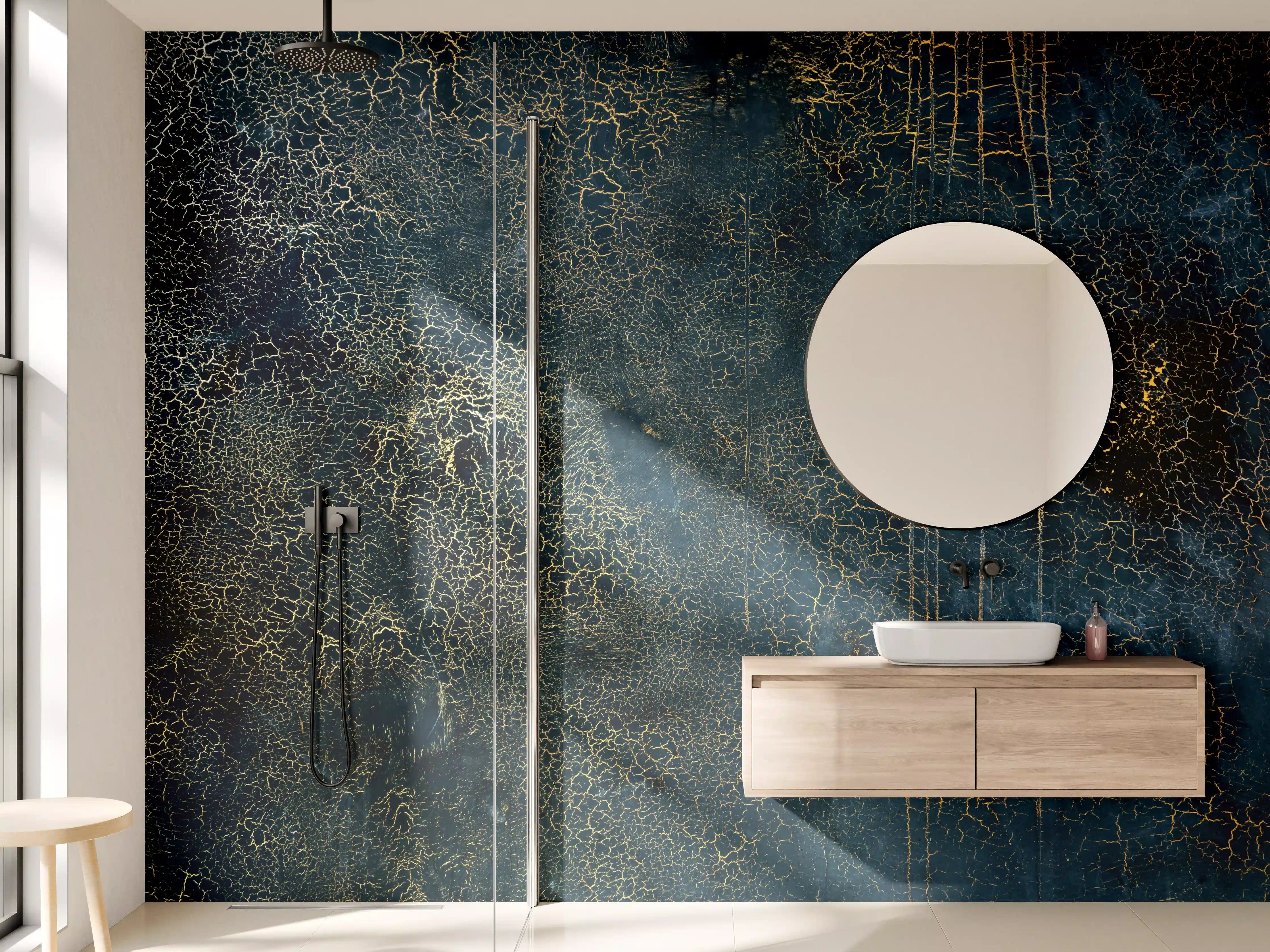 Wandverkleidung Bad - Edel-Rissige Textur mit Craquelé- Effekt