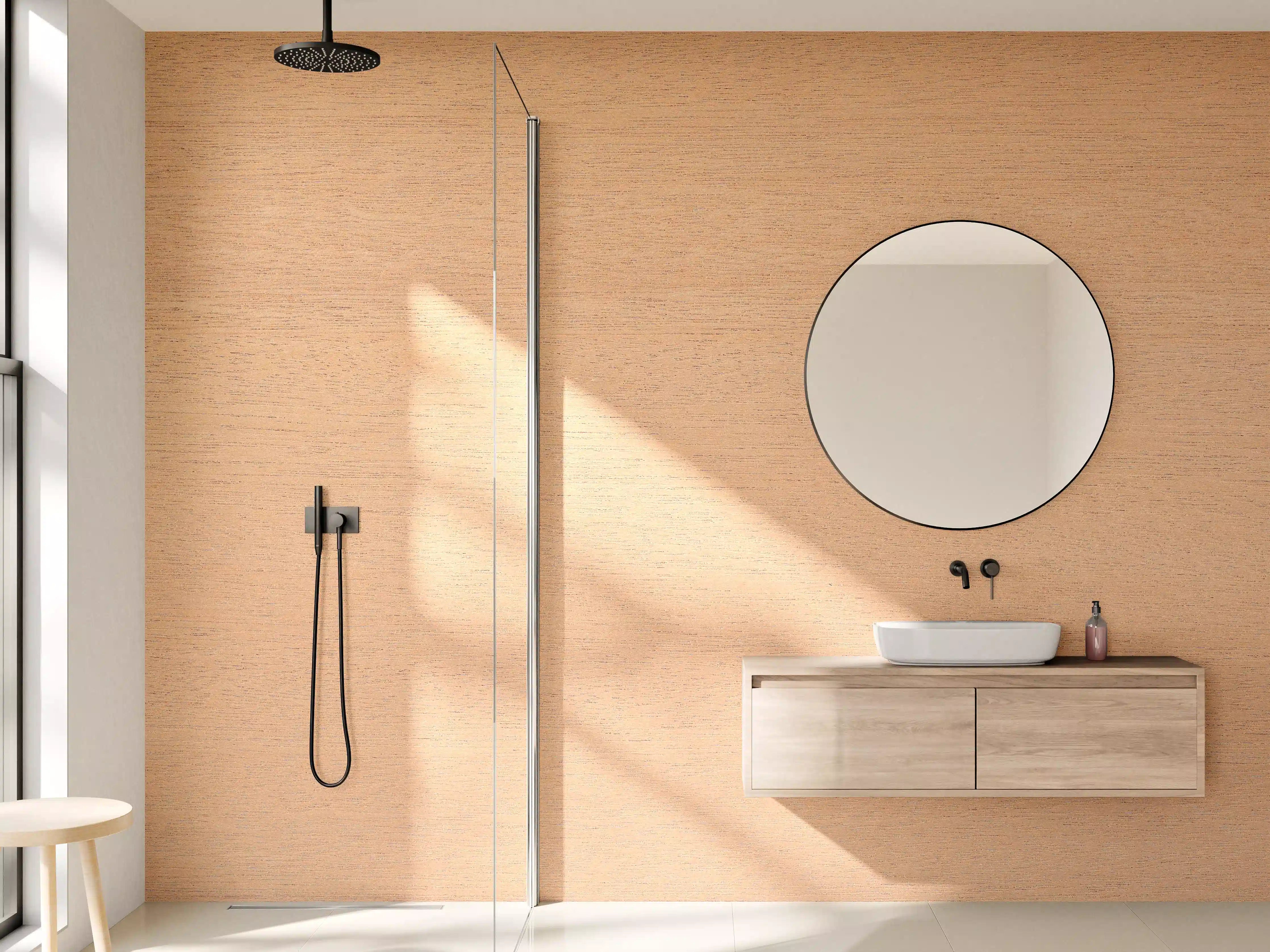 Wandverkleidung Bad - Elegante Kupfer-Effekt Textur