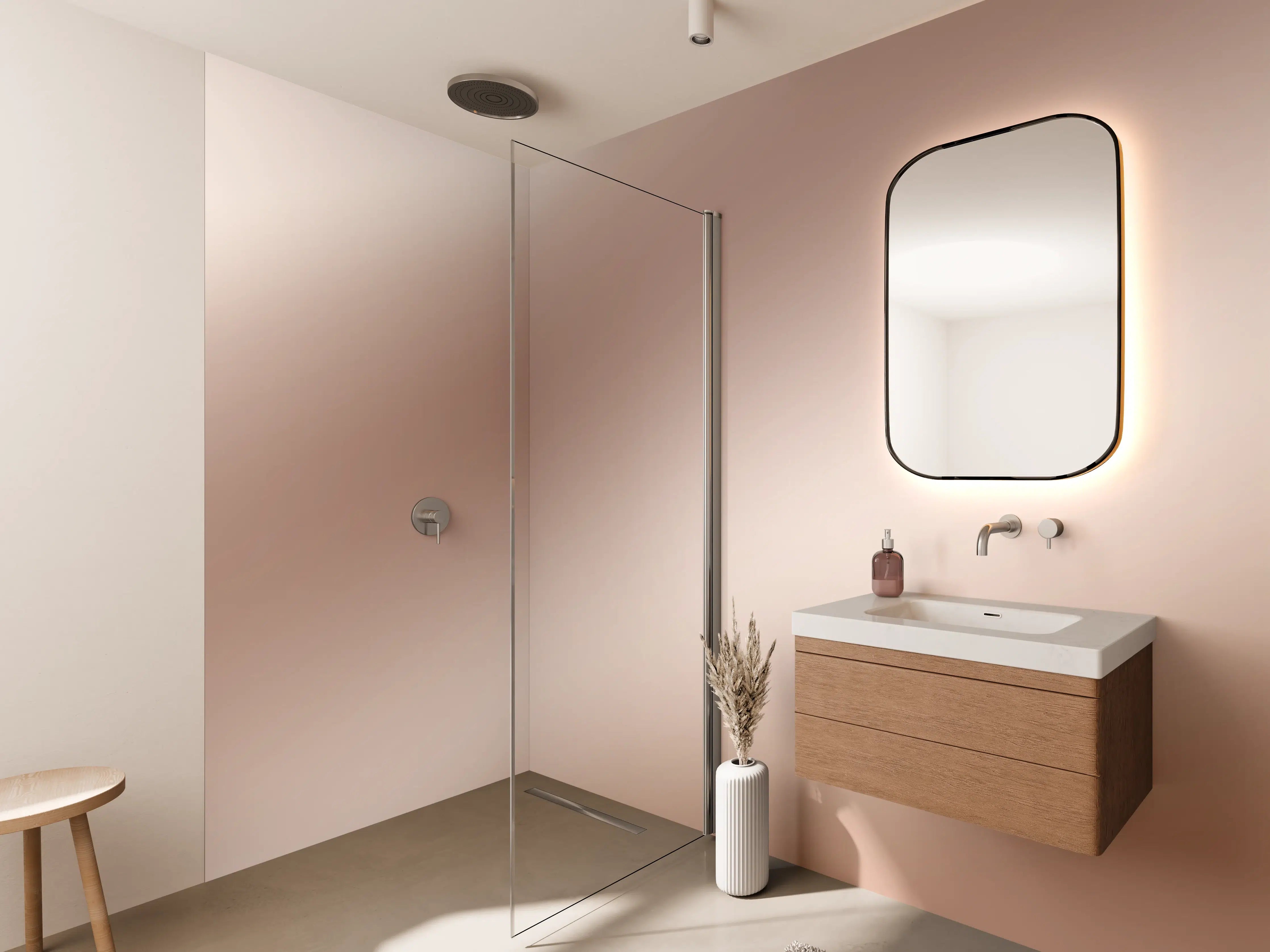 Wandverkleidung Bad - Elegante Metallic-Bronze Wand