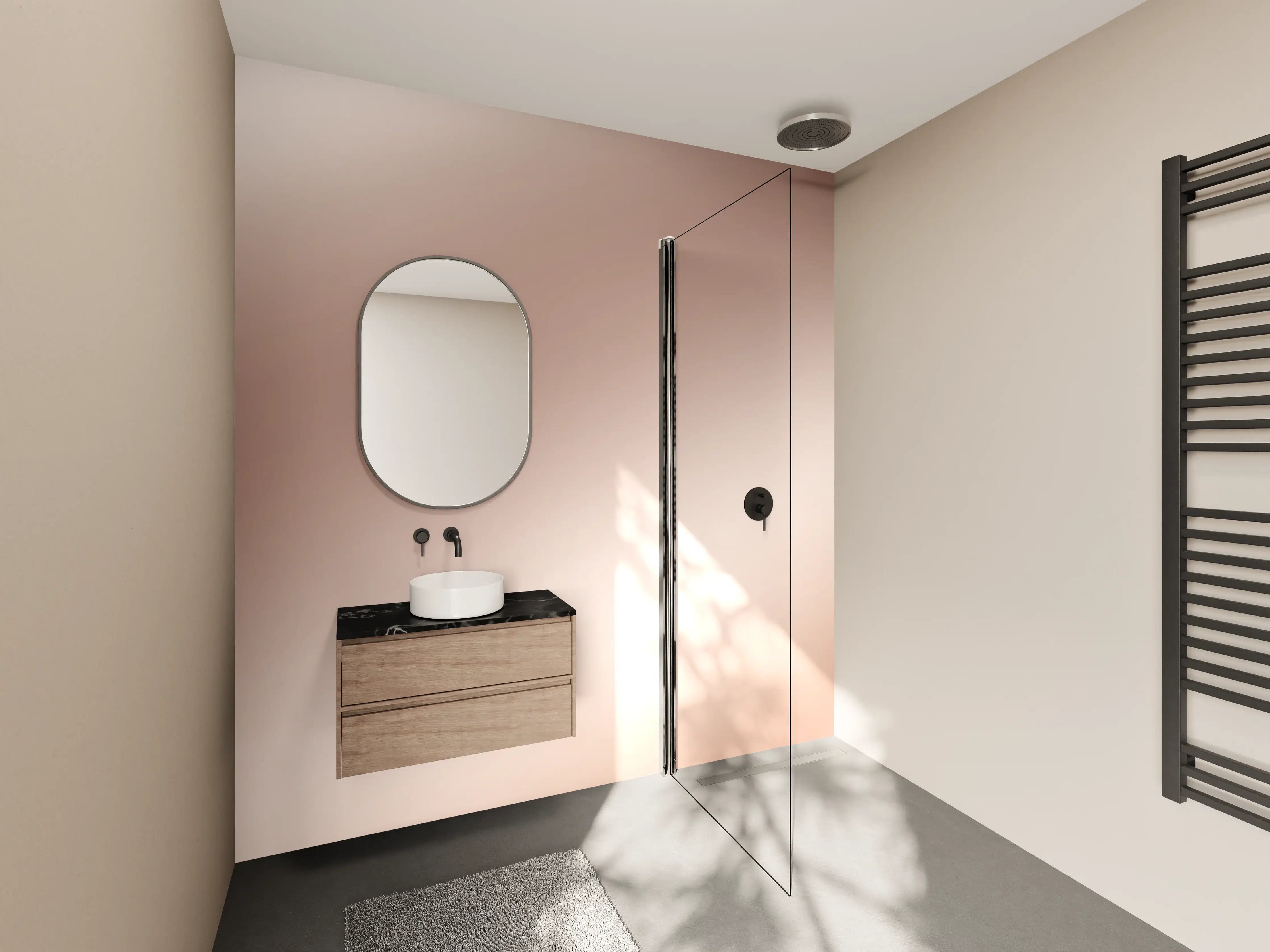Wandverkleidung Bad - Elegante Metallic-Bronze Wand