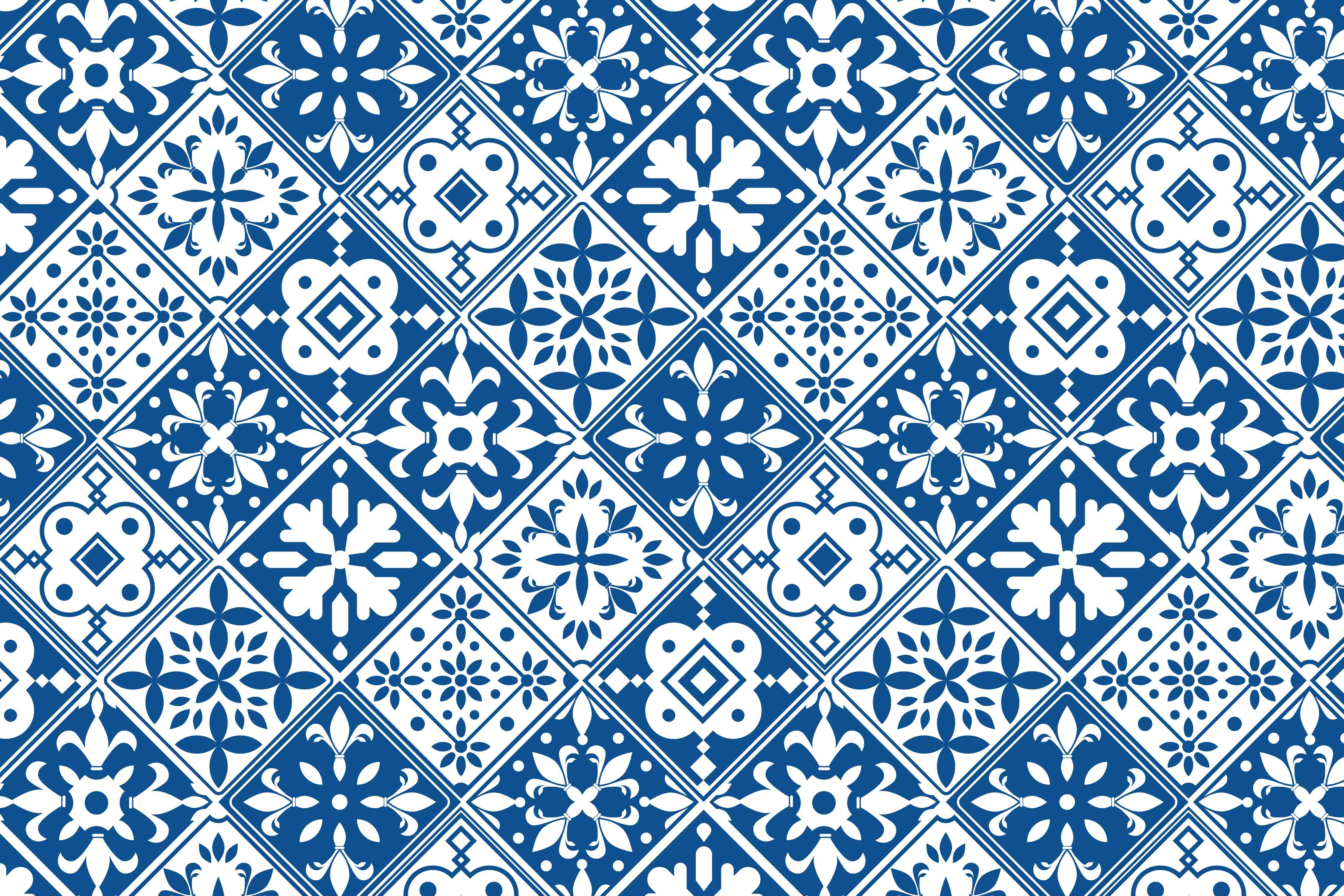 Wandverkleidung Bad-Elegantes Blau-Grau Fliesenmuster