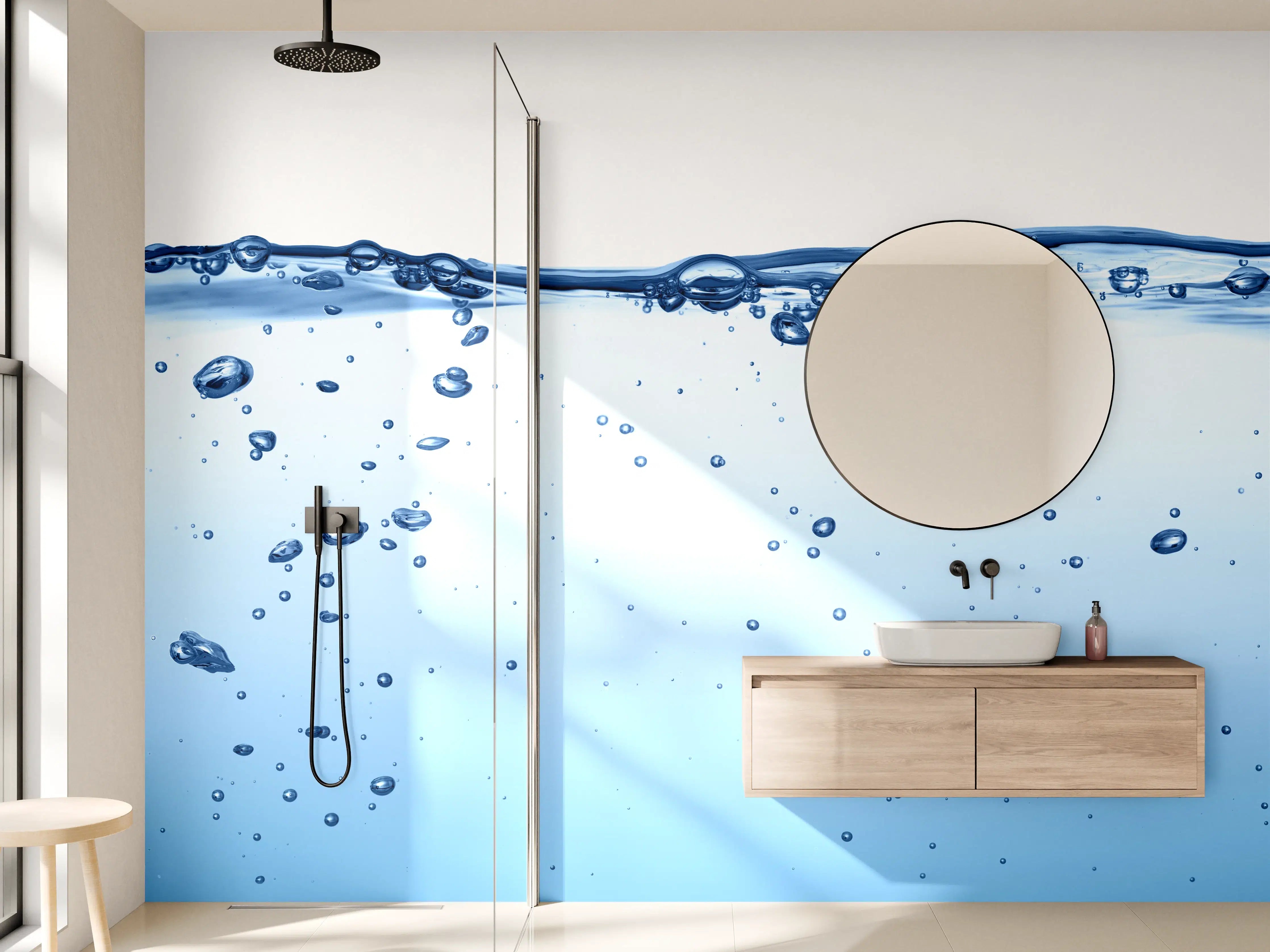 Wandverkleidung Bad - Energie des Wassers