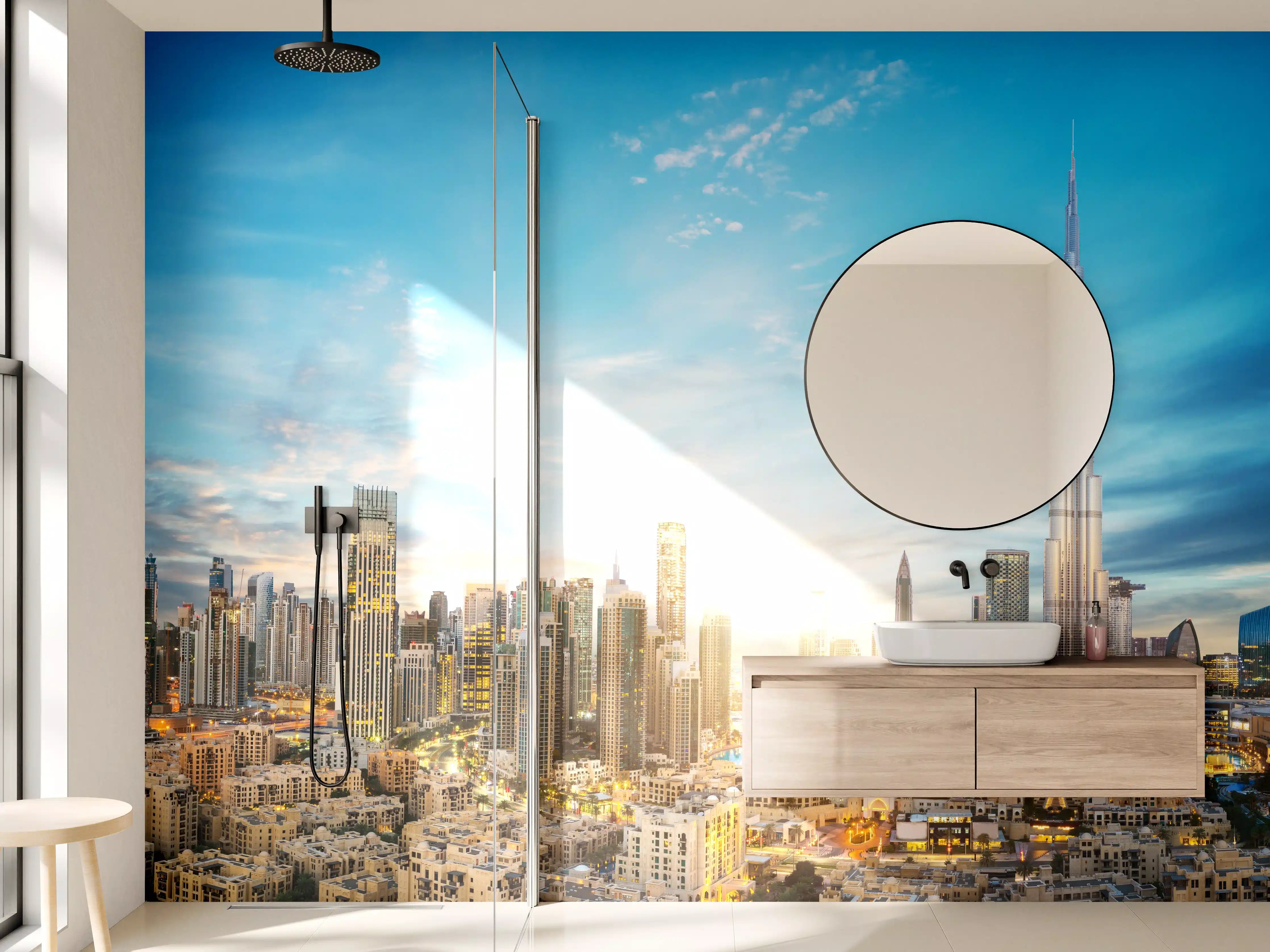 Wandverkleidung Bad - Erstaunlicher Panoramablick auf Dubai
