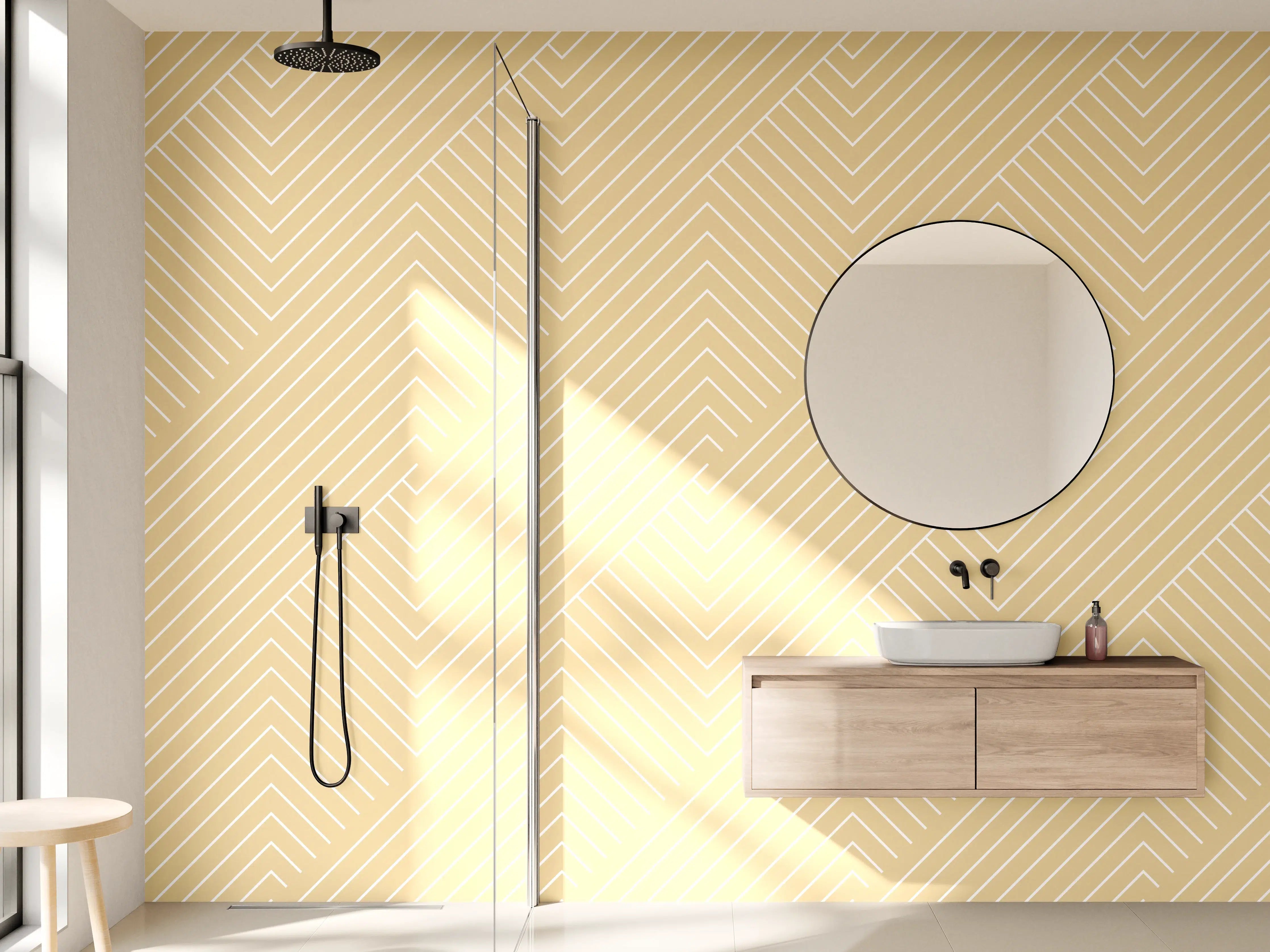 Wandverkleidung Bad - Feine Beige-Graue Mustertextur