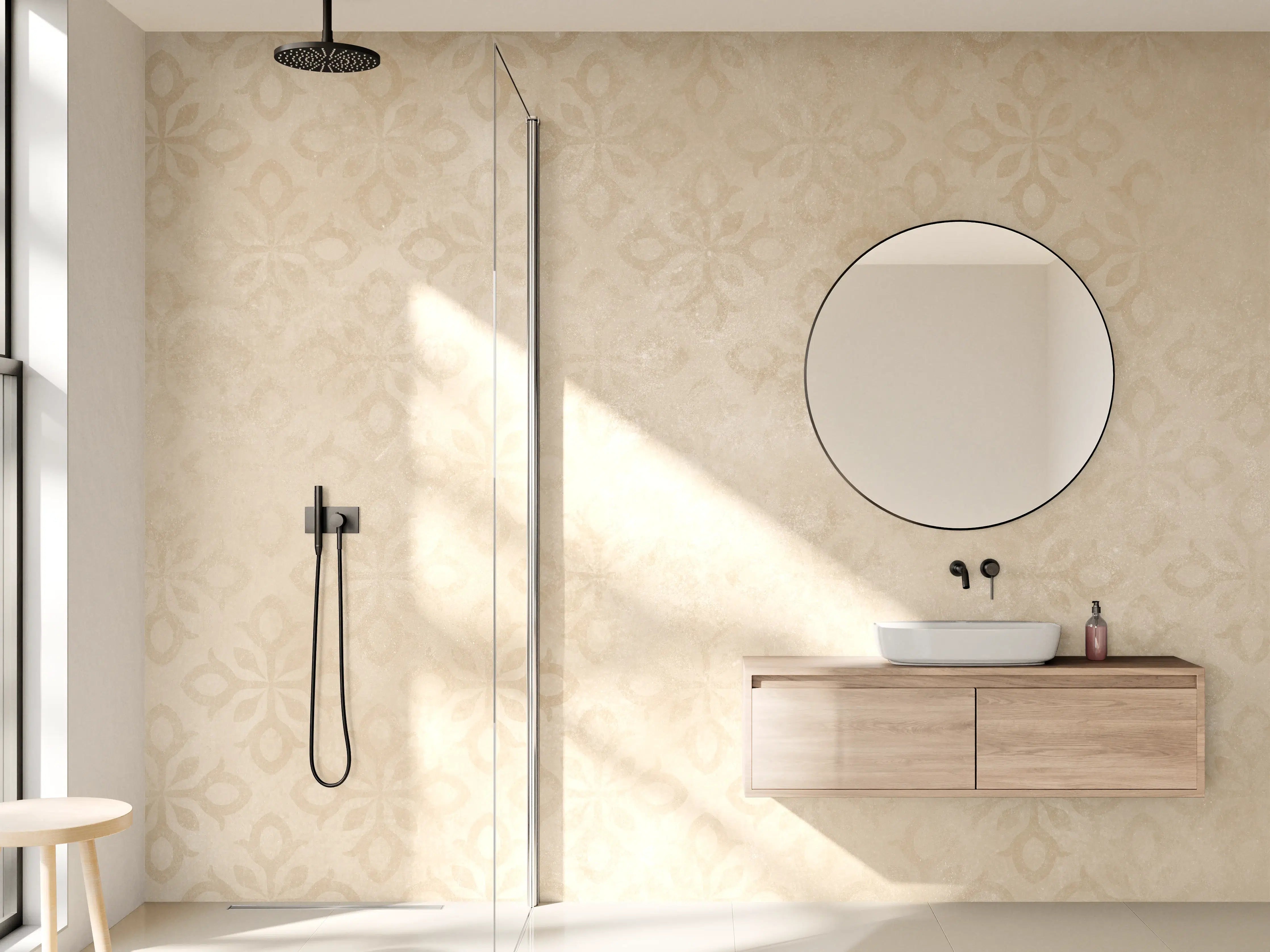 Wandverkleidung Bad - Feines Ornament Muster 