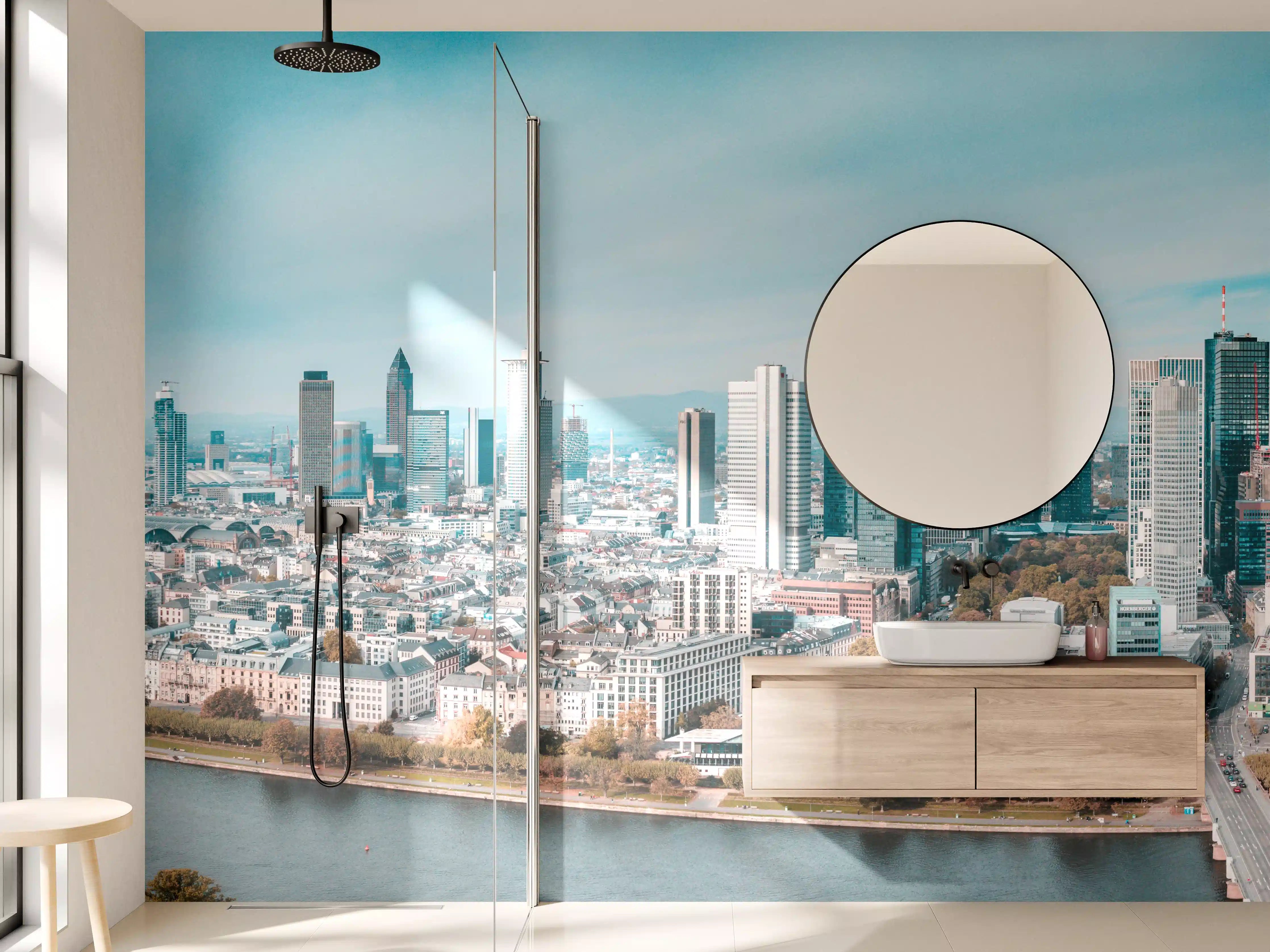 Wandverkleidung Bad - Frankfurt Luftaufnahme Panorama