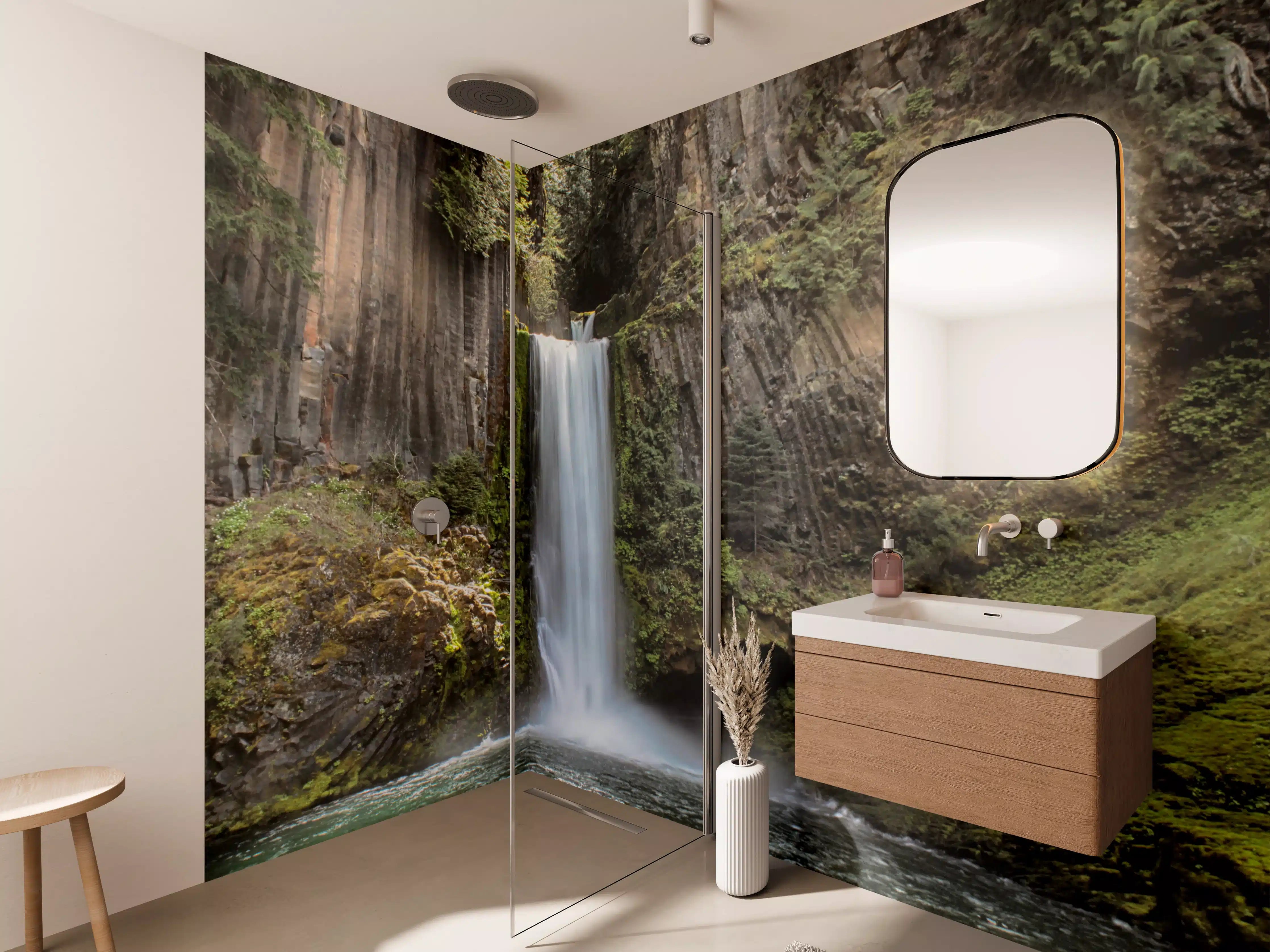 Wandverkleidung Bad - Friedliche Tokatee Falls