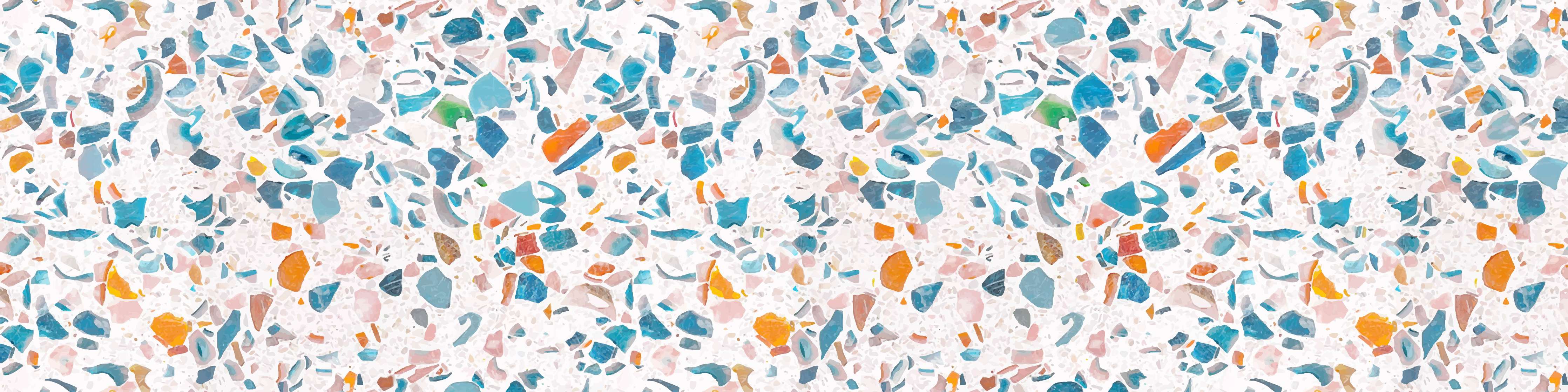 Wandverkleidung Bad-Frisches Terrazzo-Design Bunt