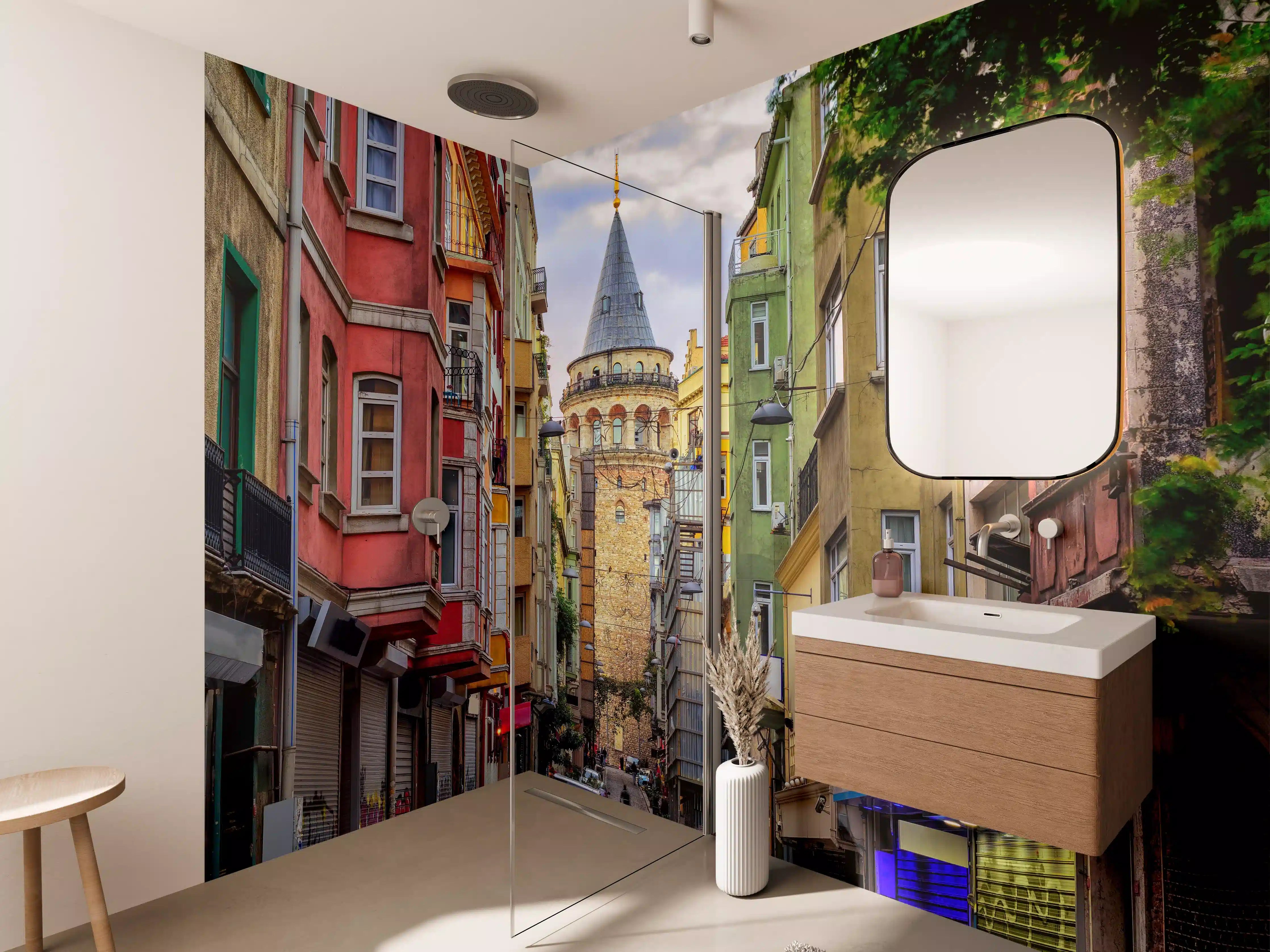 Wandverkleidung Bad - Galata-Turm in der Altstadt von Istanbul