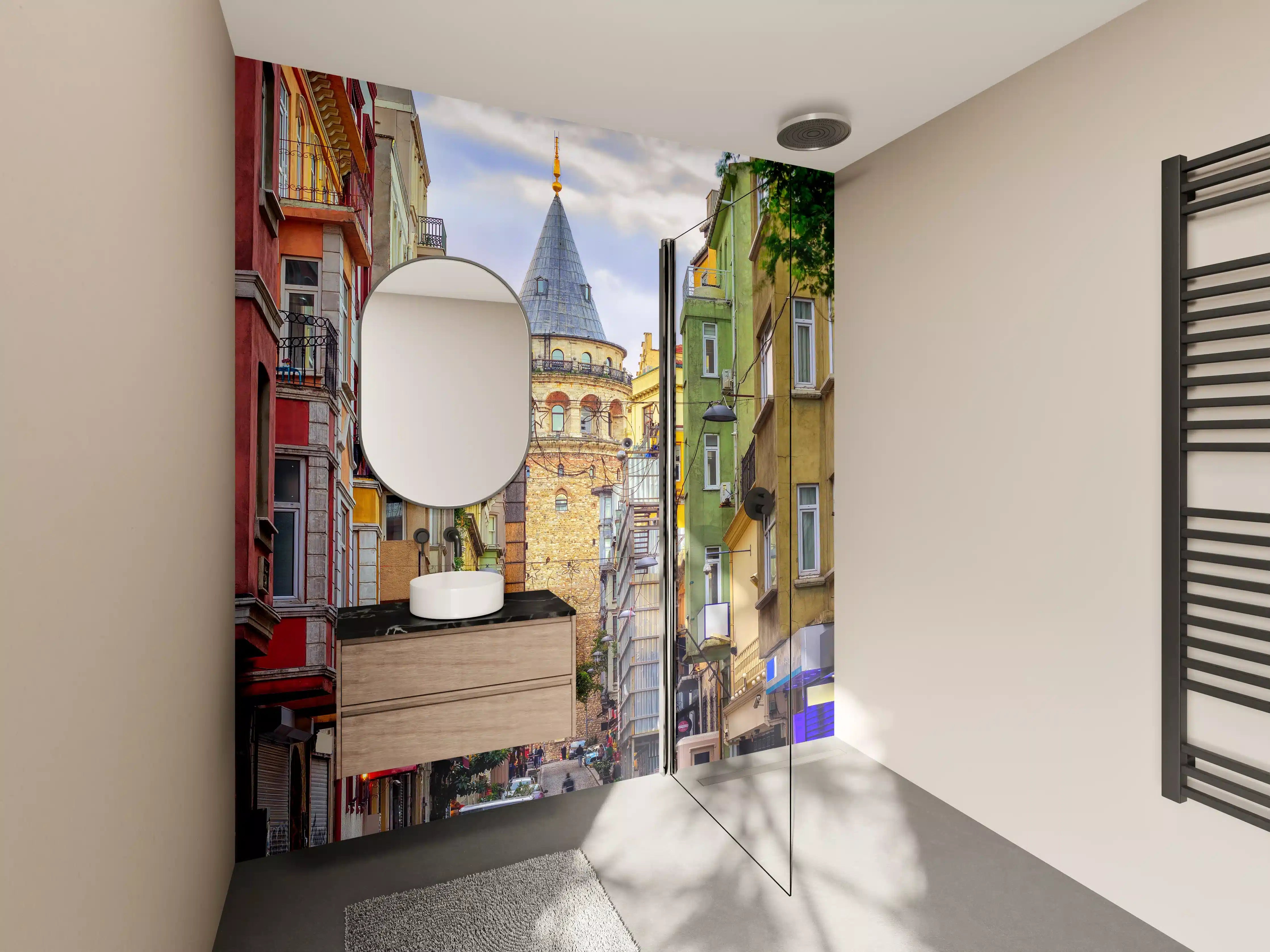 Wandverkleidung Bad - Galata-Turm in der Altstadt von Istanbul