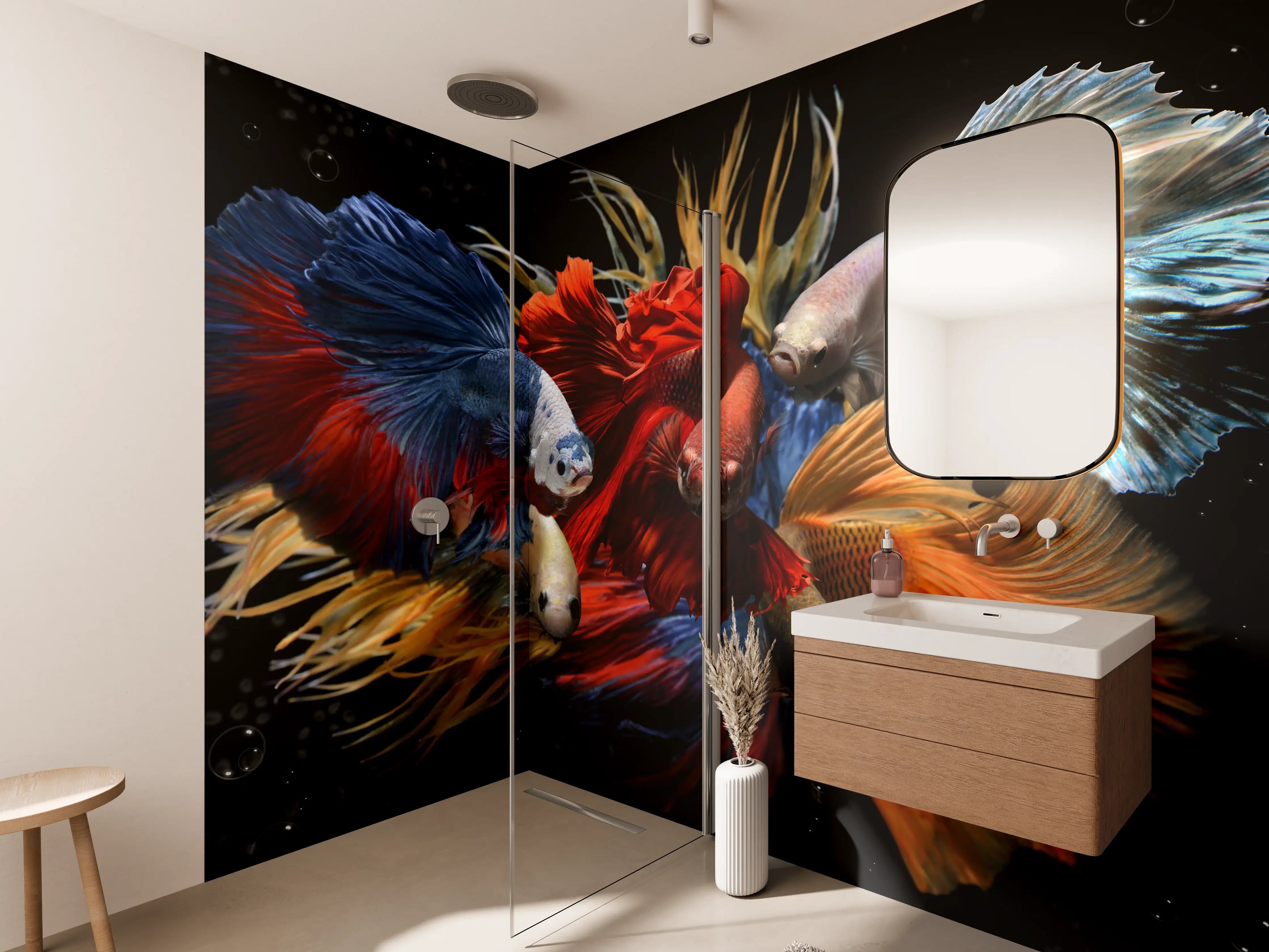 Wandverkleidung Bad - Gemischte bunte Fantasie betta
