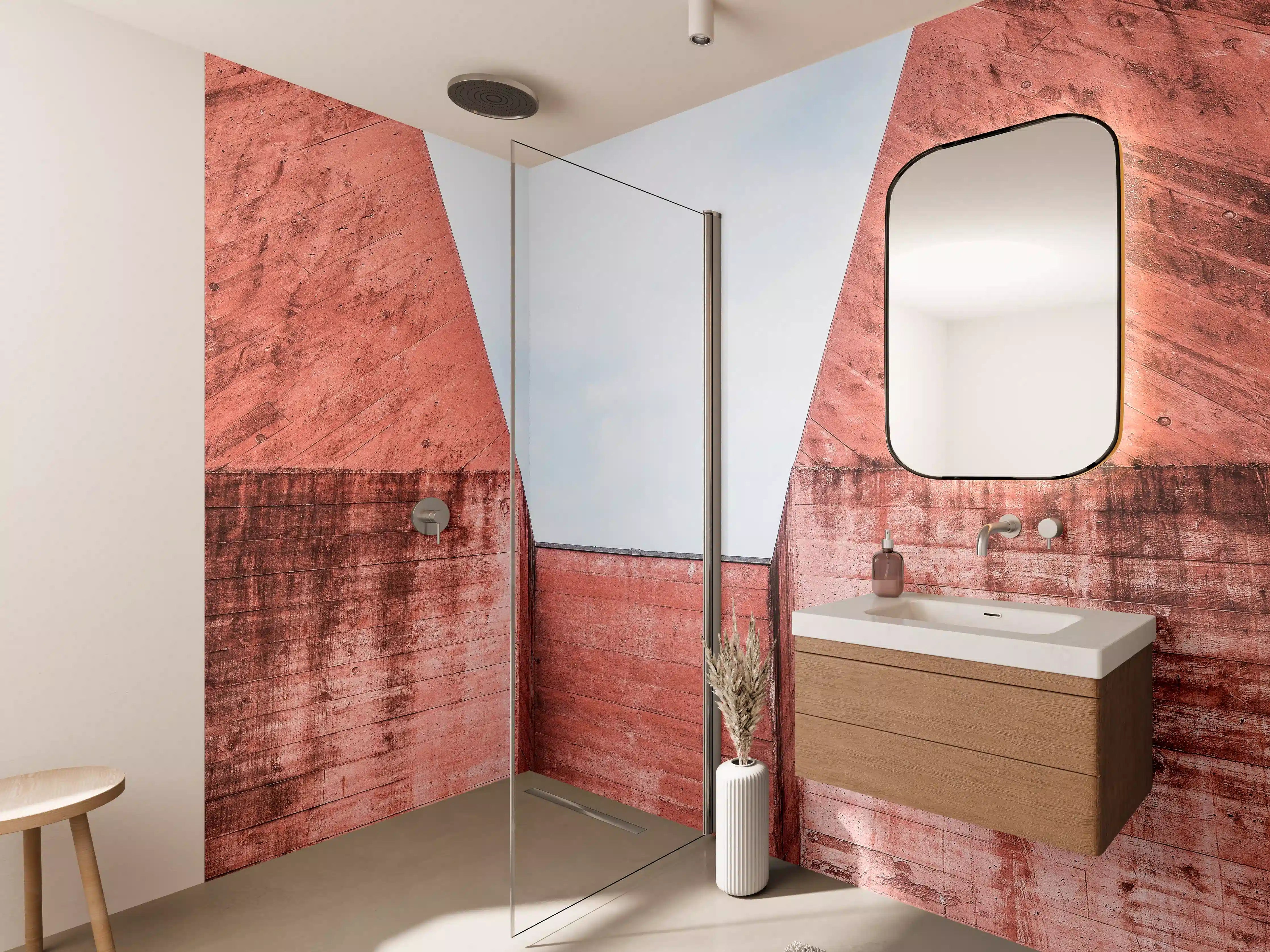 Wandverkleidung Bad - Geometrische Mars Architektur