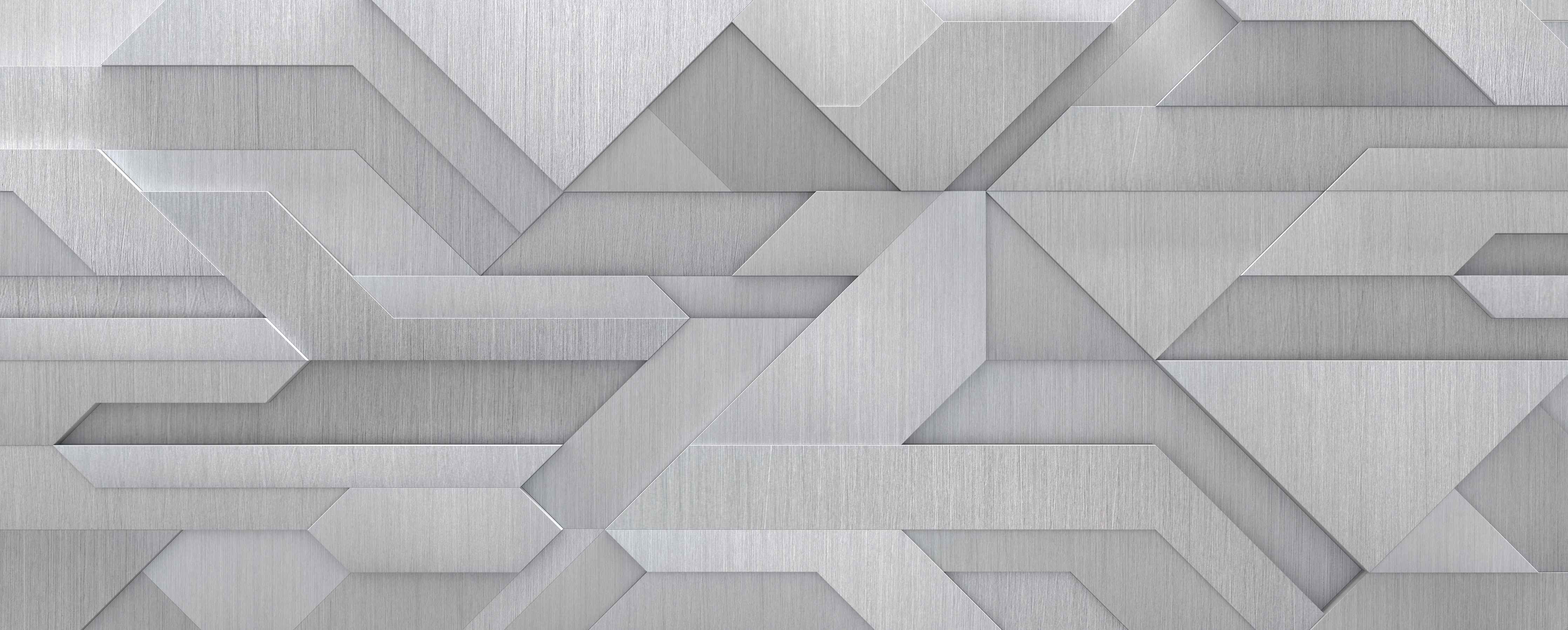 Wandverkleidung Bad-Geometrisches Weiß-Metallic-Muster