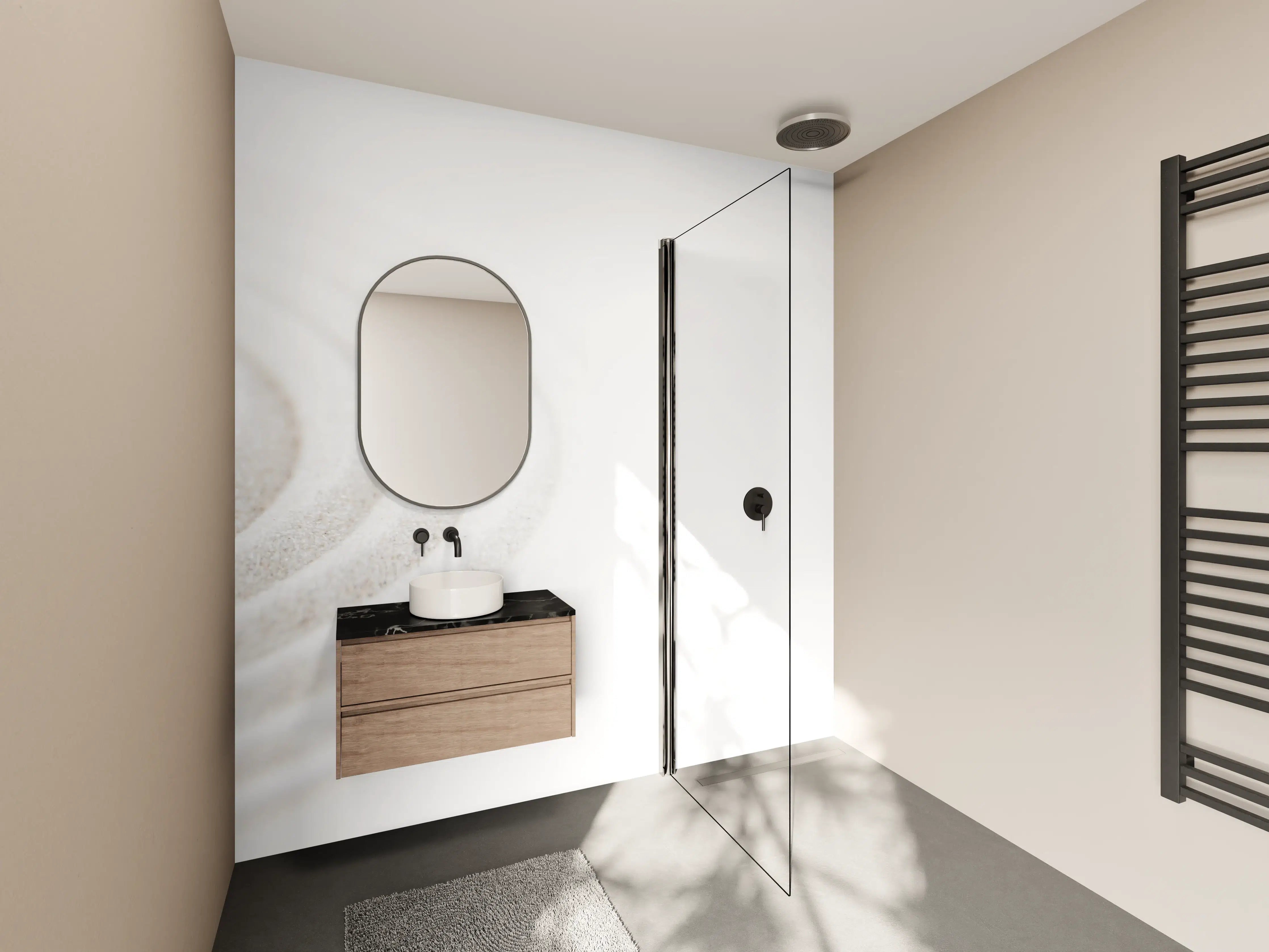 Wandverkleidung Bad - Gleichgewicht und Zen in der Natur